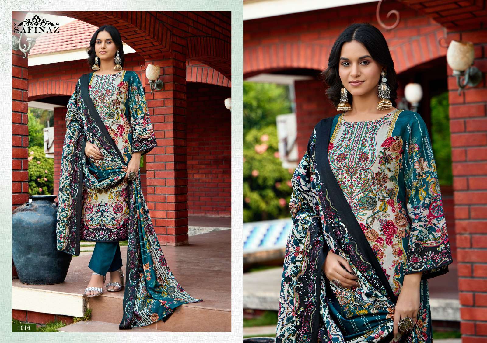 nazakat by safinaz colors heavy self embroidered pakistani style suit exporter surat