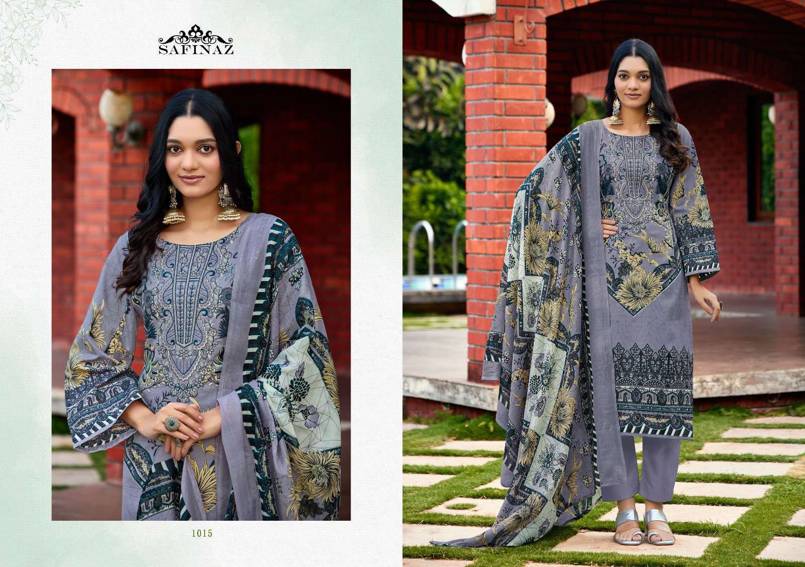 nazakat by safinaz colors heavy self embroidered pakistani style suit exporter surat