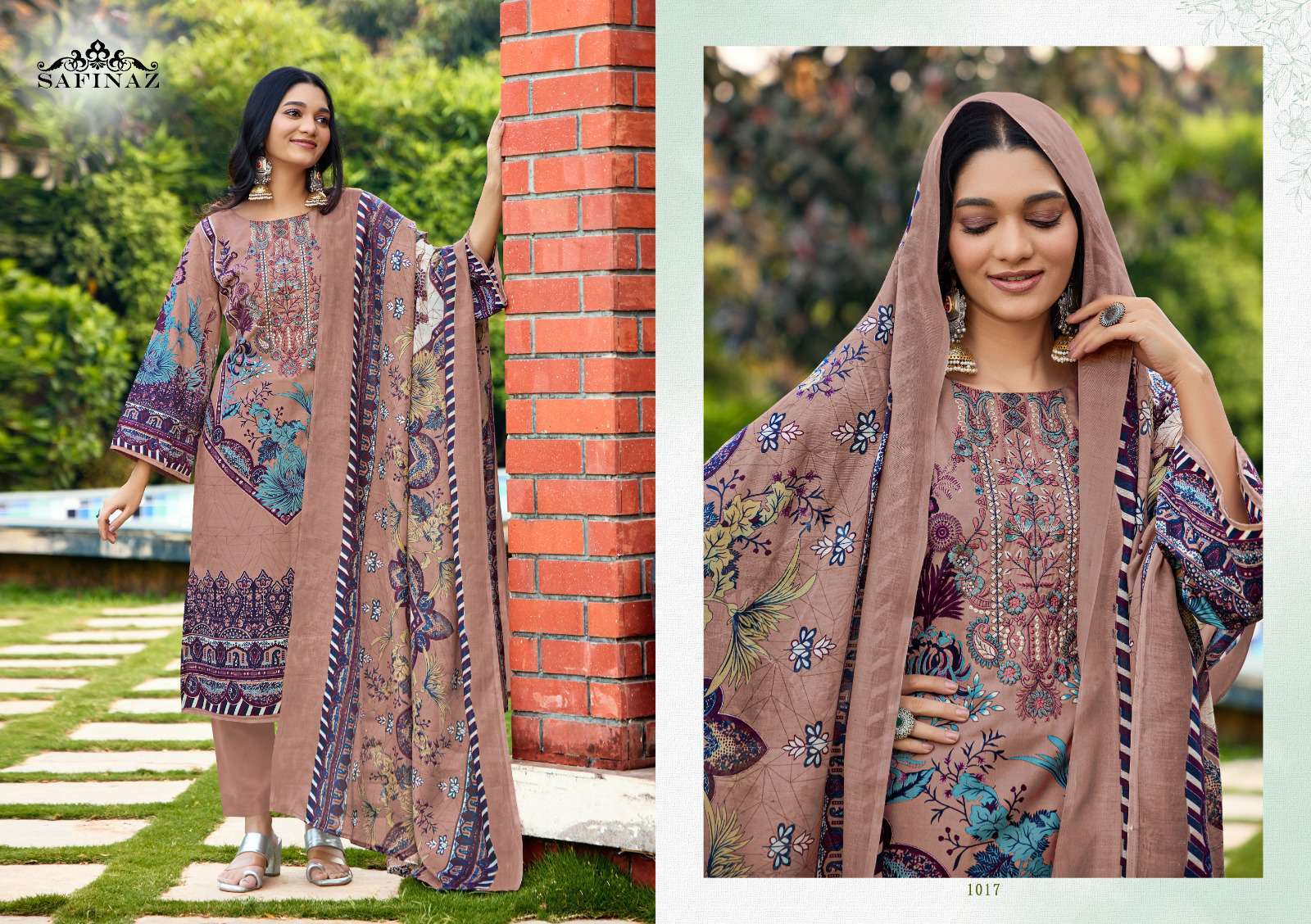 nazakat by safinaz colors heavy self embroidered pakistani style suit exporter surat