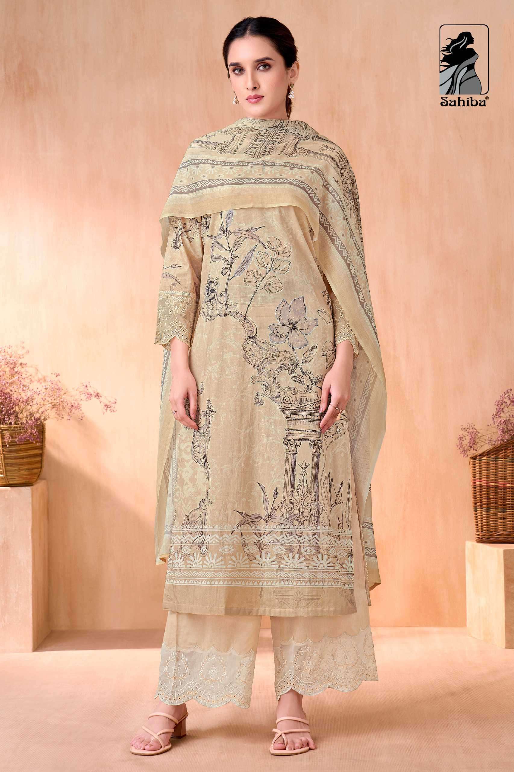nivedita by sahiba colors fancy embroidery patch work with khatli work cotton salwar suit collection surat