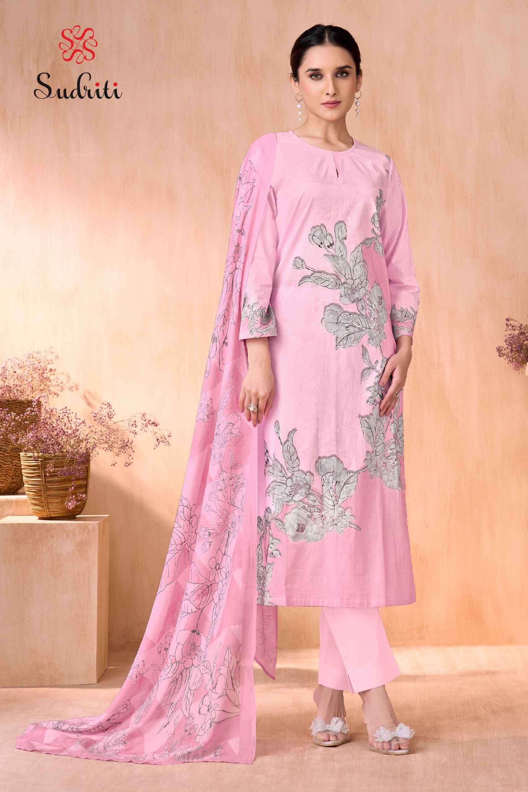 olivia by sudriti colors latest designer casual wear lawn cotton printed suit supplier 
