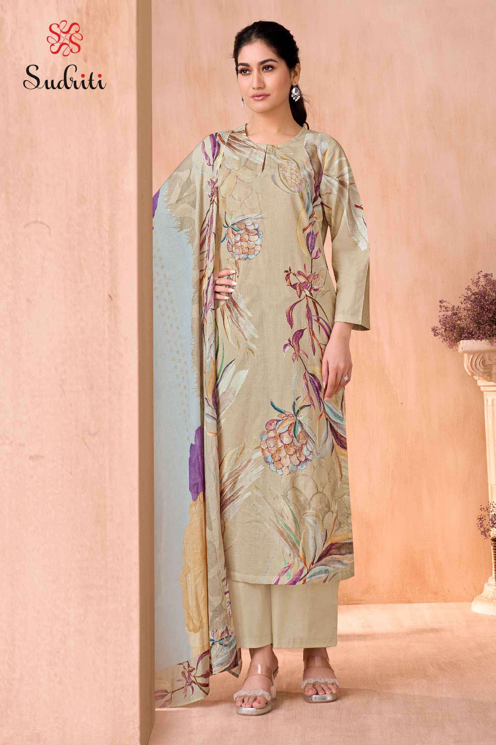 olivia by sudriti colors latest designer casual wear lawn cotton printed suit supplier 
