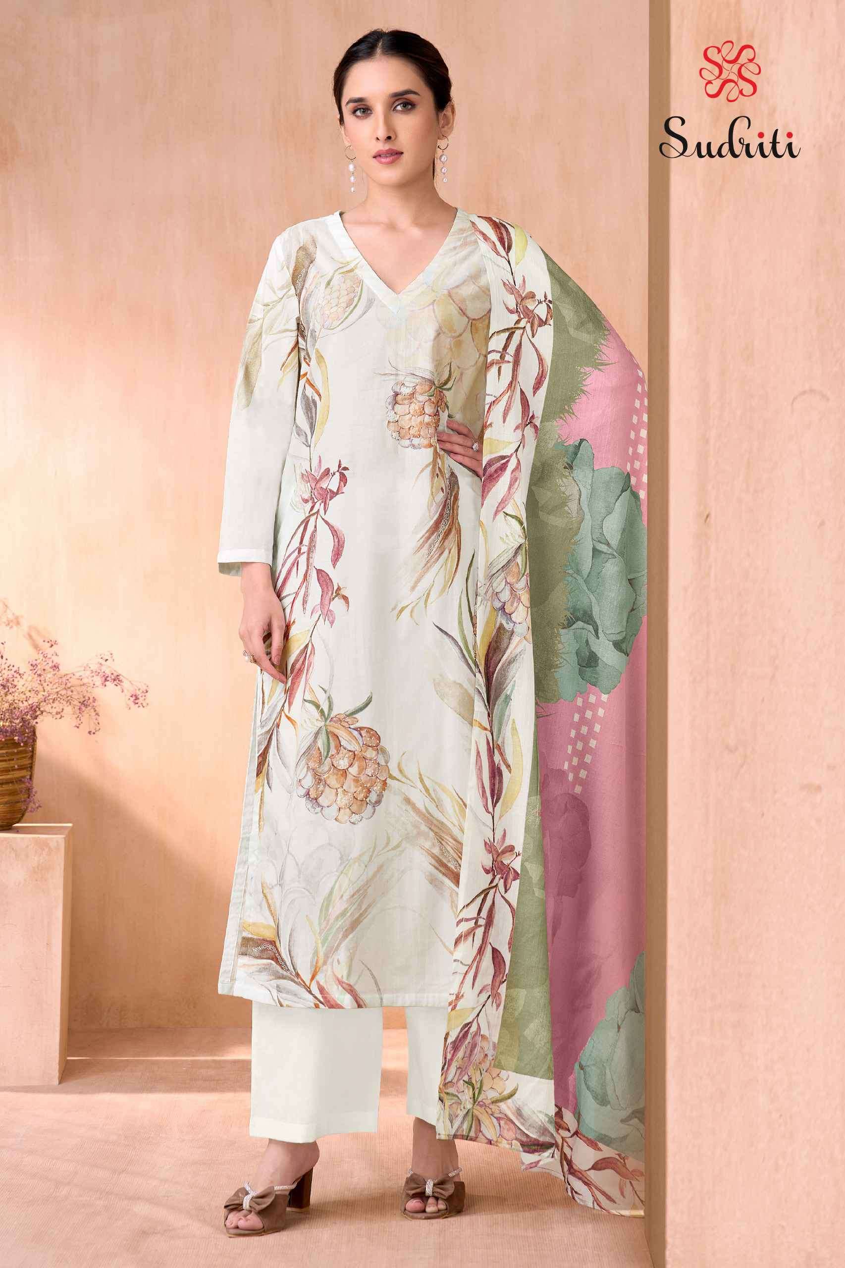 olivia by sudriti colors latest designer casual wear lawn cotton printed suit supplier 
