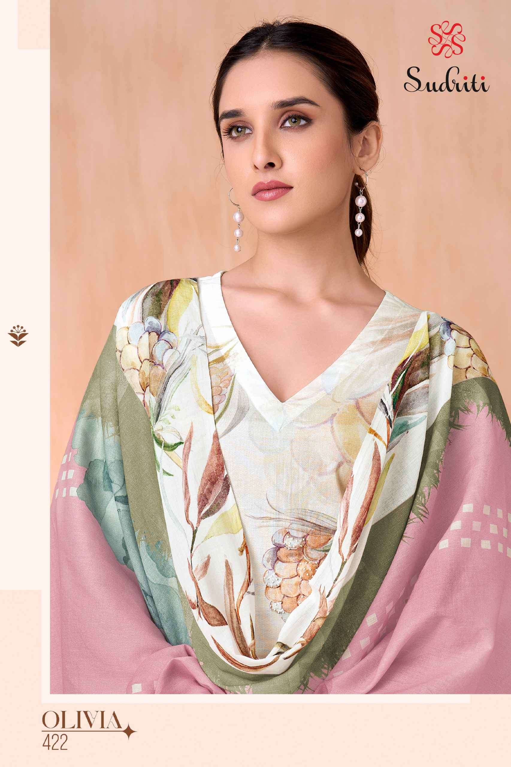 olivia by sudriti colors latest designer casual wear lawn cotton printed suit supplier 