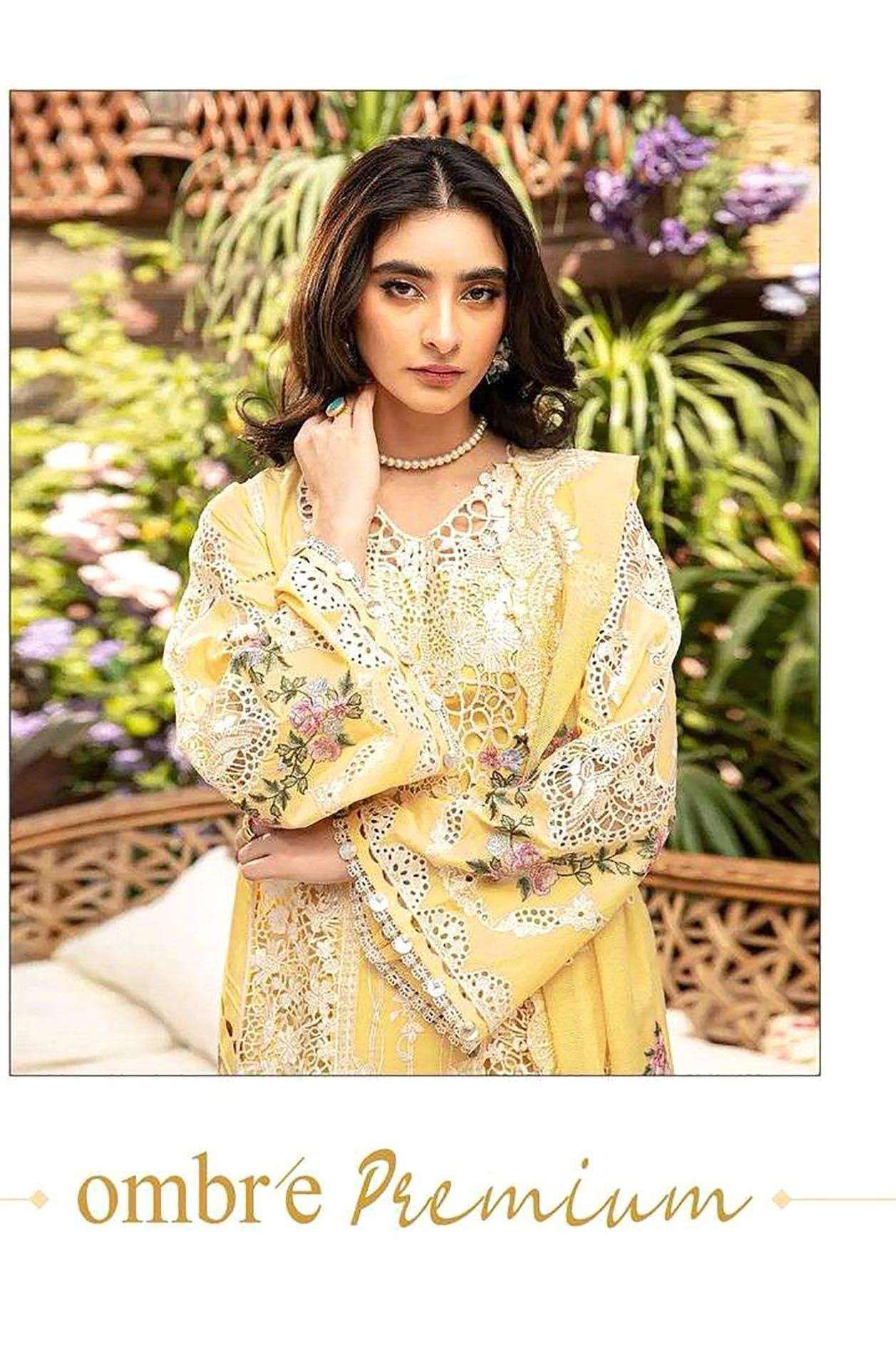 ombre premium by jihan colors cotton self embroidered salwar suit supplier 