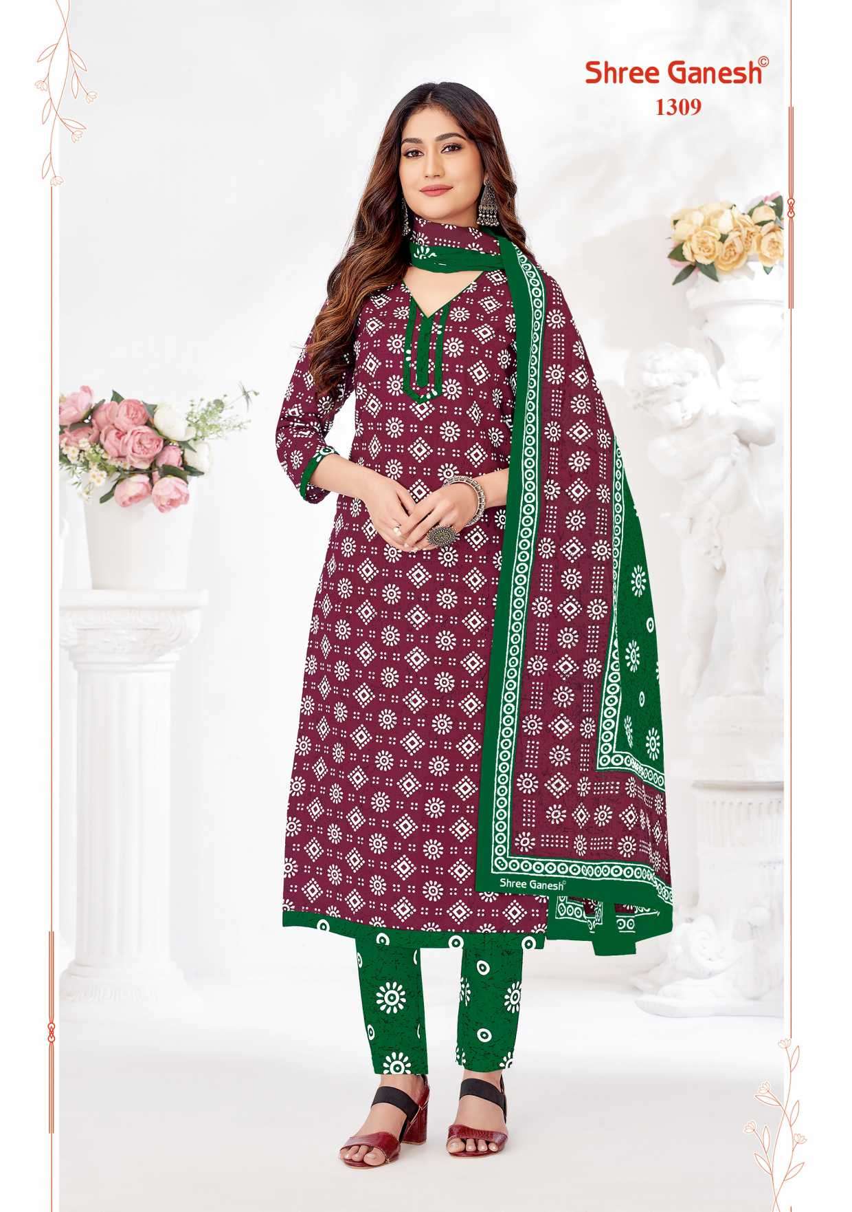 paridhan batik vol-3 by shree ganesh colors casual wear cotton readymade suit supplier surat