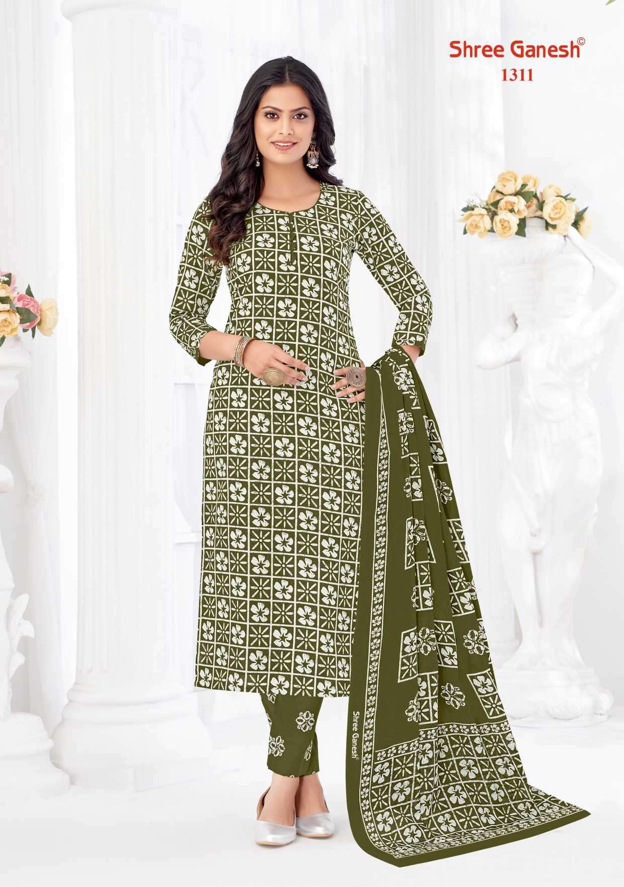 paridhan batik vol-3 by shree ganesh colors casual wear cotton readymade suit supplier surat