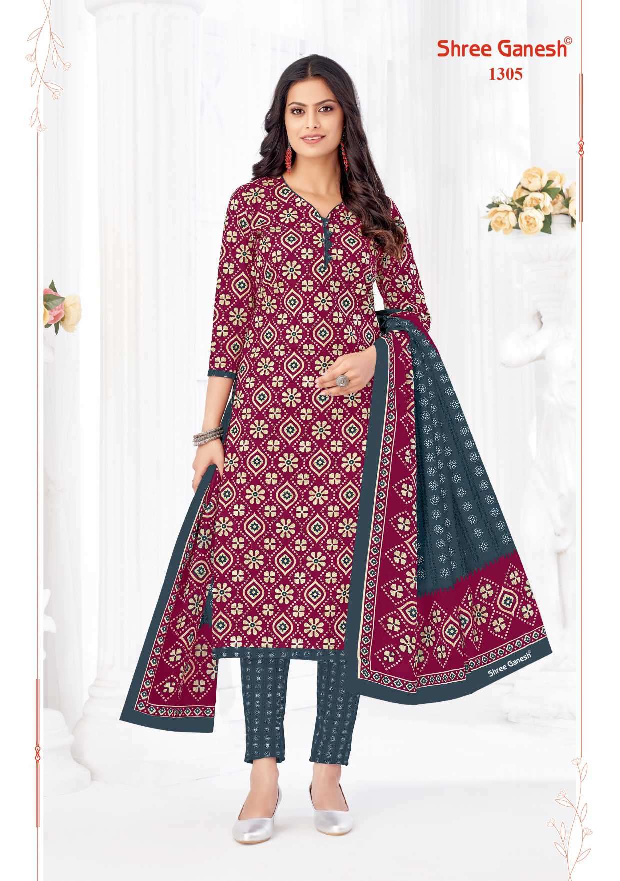paridhan batik vol-3 by shree ganesh colors casual wear cotton readymade suit supplier surat