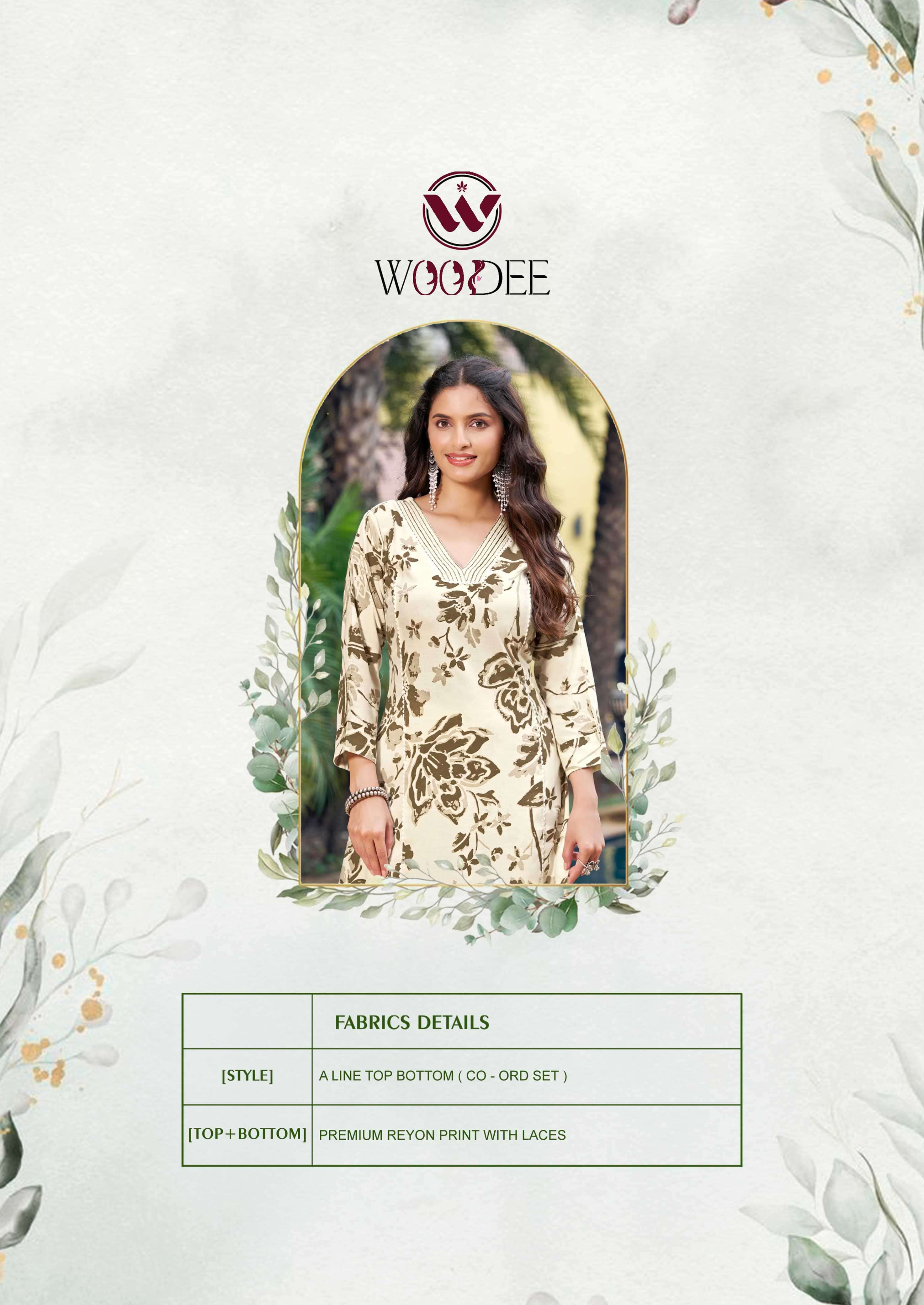 payal by woodee 1001-1006 series casual wear liva rayon cord set supplier 