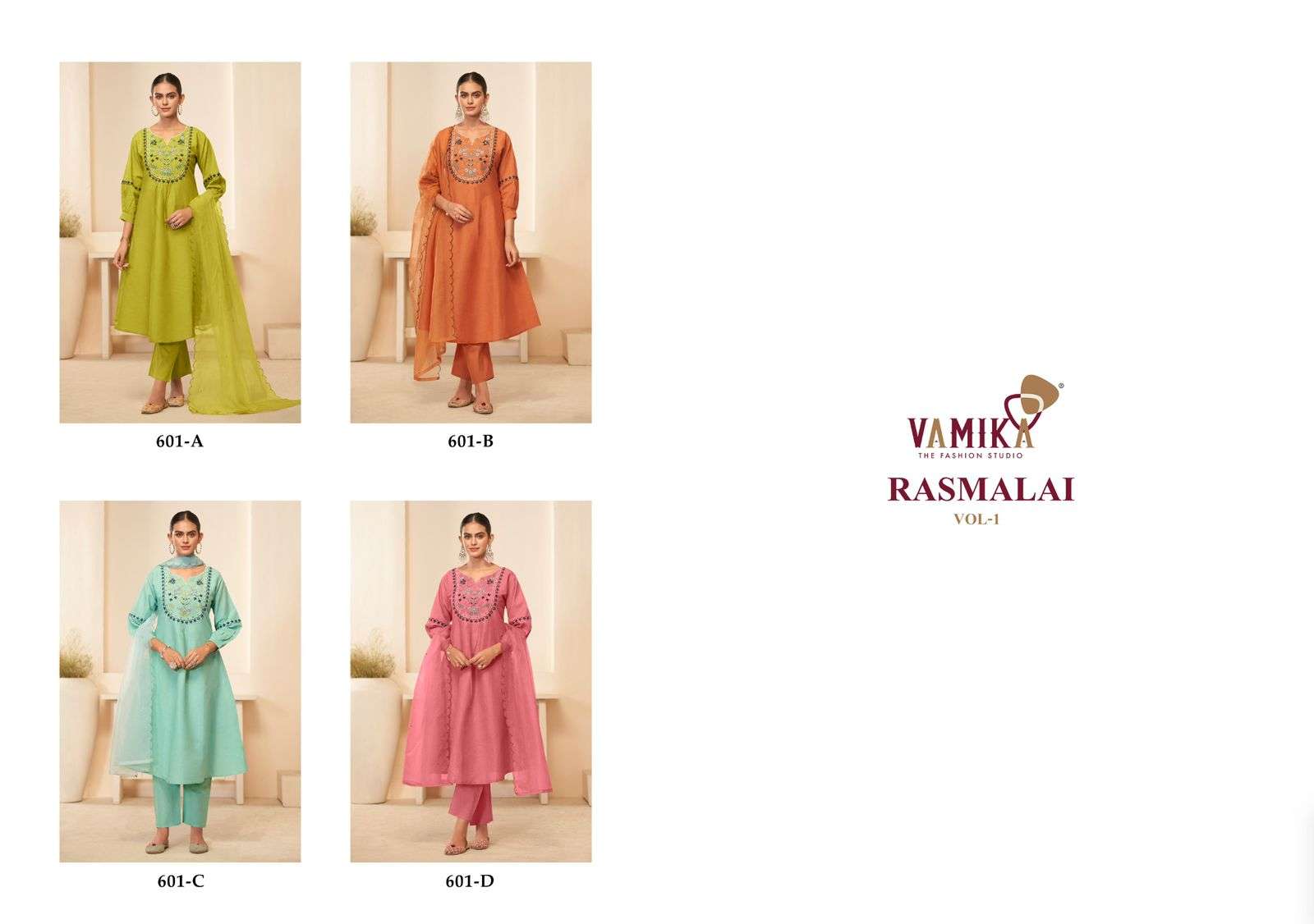 rasmalai vol-1 by vamika colors latest designer cotton summer wear salwar kameez supplier suat