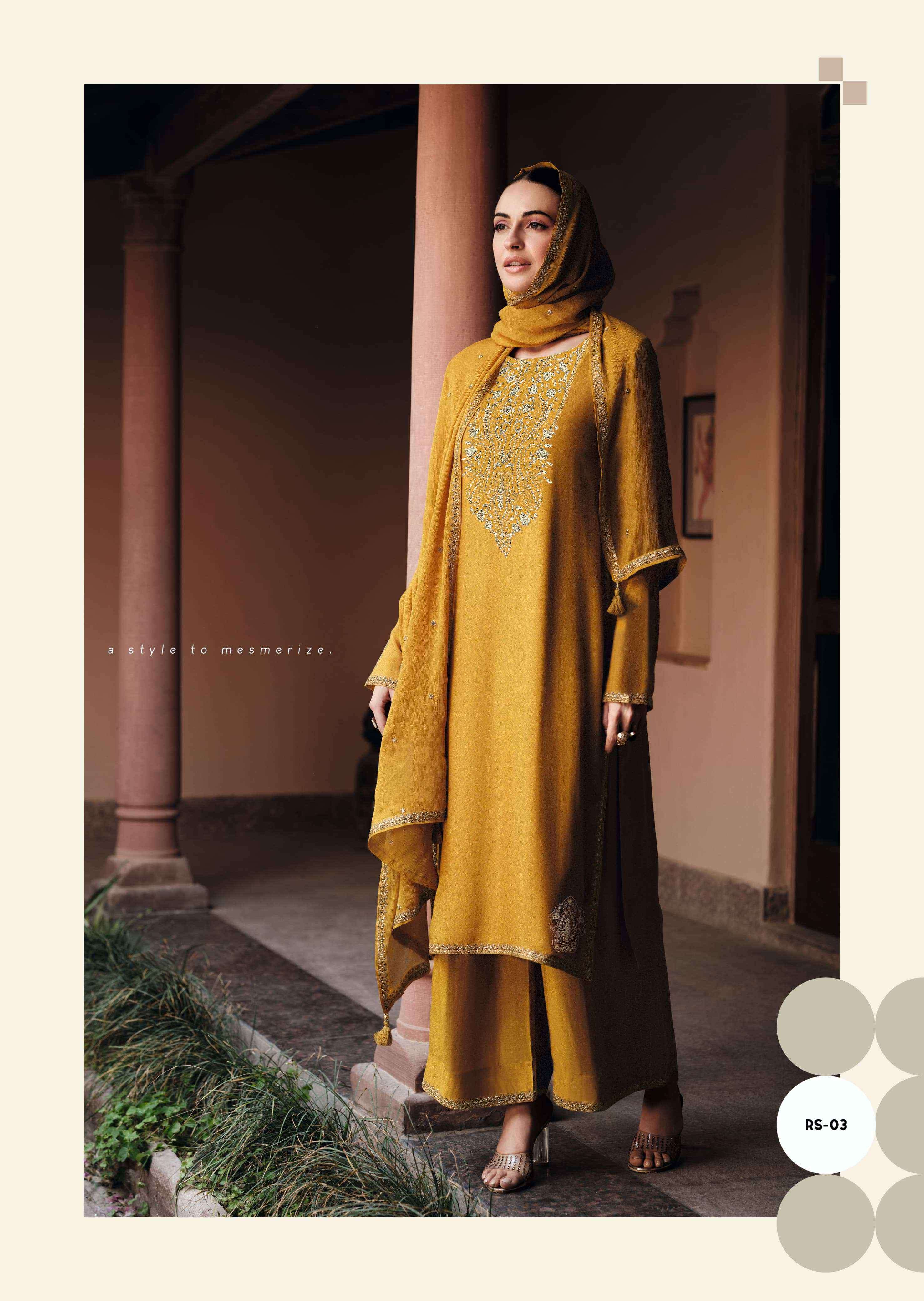 resha by varshaa colors exclusive embroidery work tissue salwar kameez dealer surat