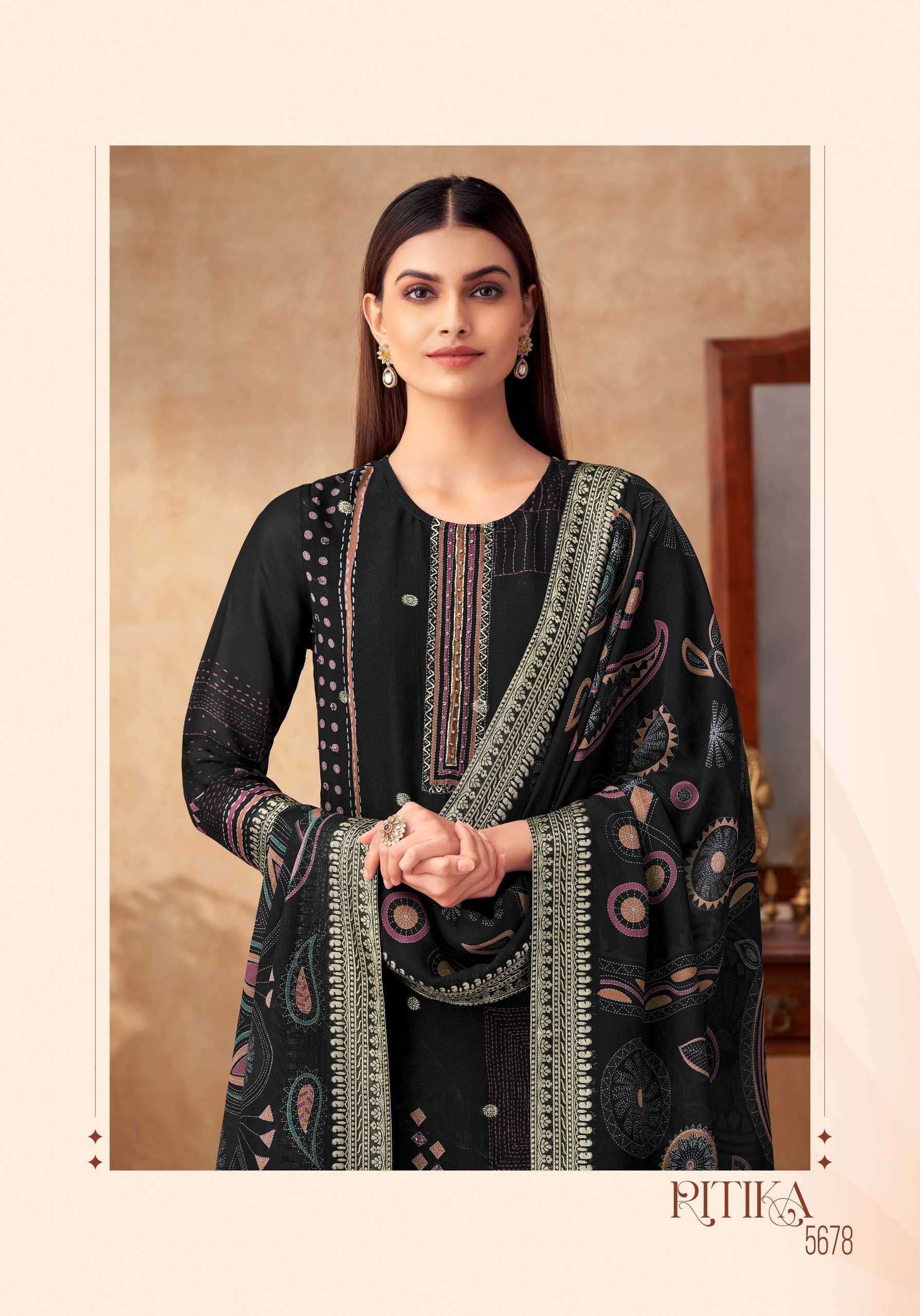 ritika by t&m colors latest handwork designer organza suit wholesaler surat