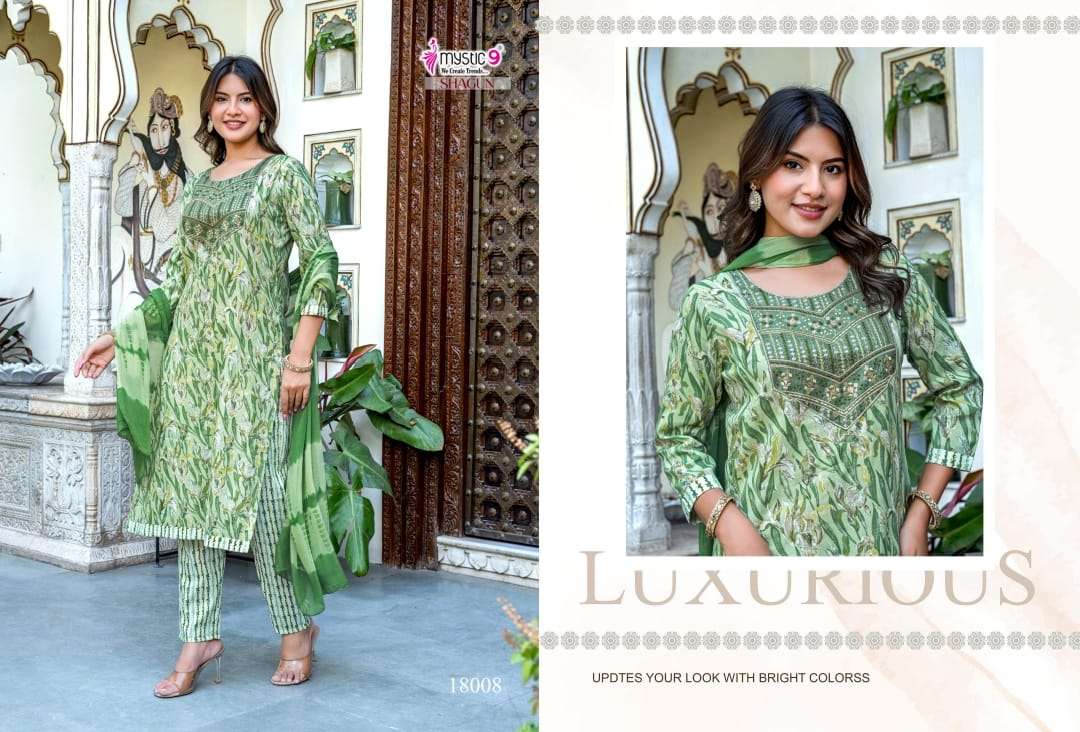 shagun vol-18 by mystic 9 colors exclusive designer casual wear kurti online dealer surat