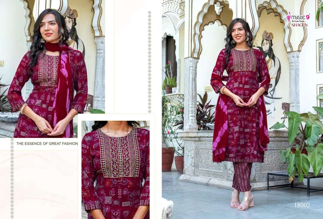 shagun vol-18 by mystic 9 colors exclusive designer casual wear kurti online dealer surat