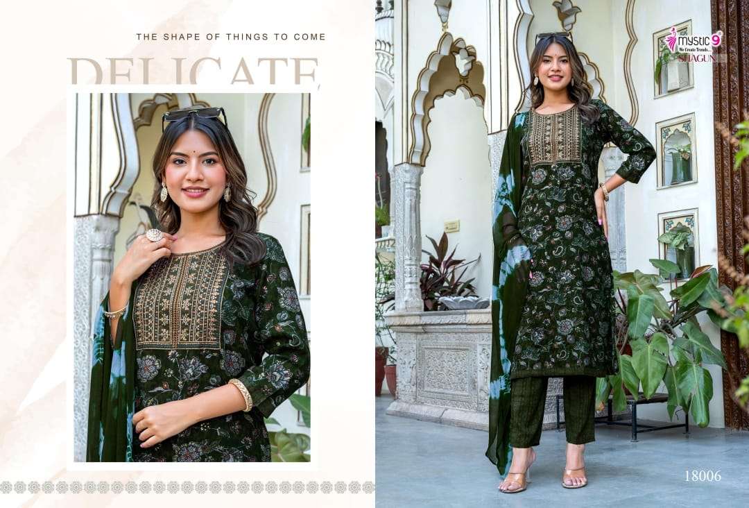 shagun vol-18 by mystic 9 colors exclusive designer casual wear kurti online dealer surat