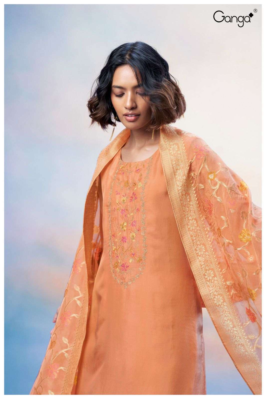shruti 2602 by ganga colors best designer party wear salwar suit collection surat