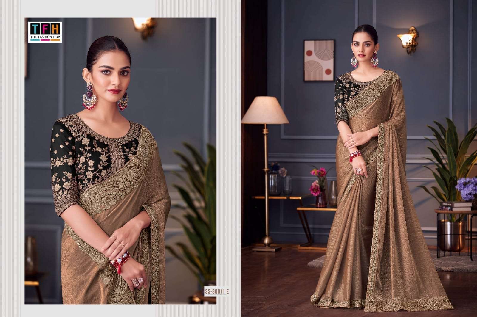 silver screen-20 by tfh colors latest designer party wear saree online dealer surat