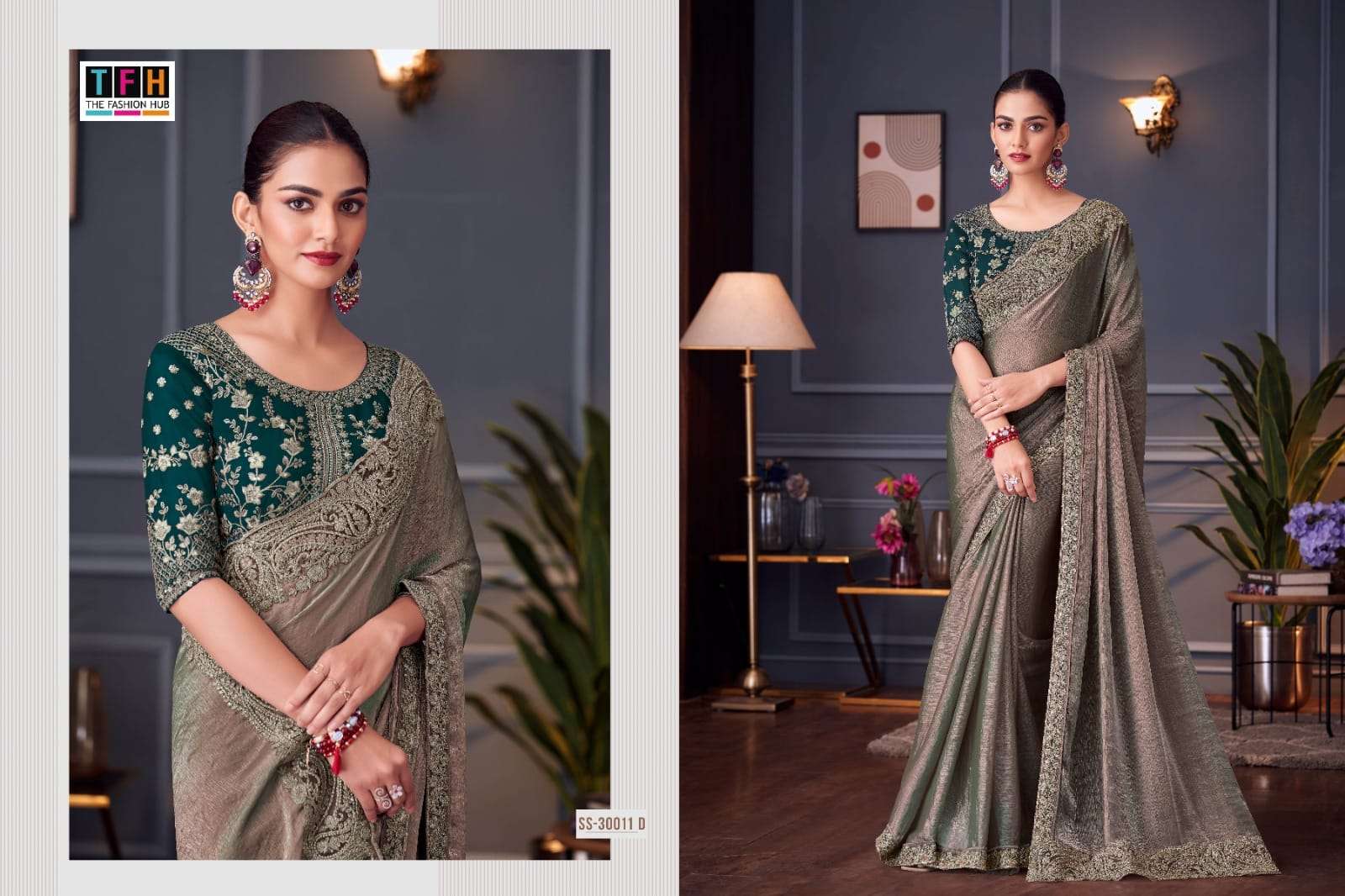 silver screen-20 by tfh colors latest designer party wear saree online dealer surat