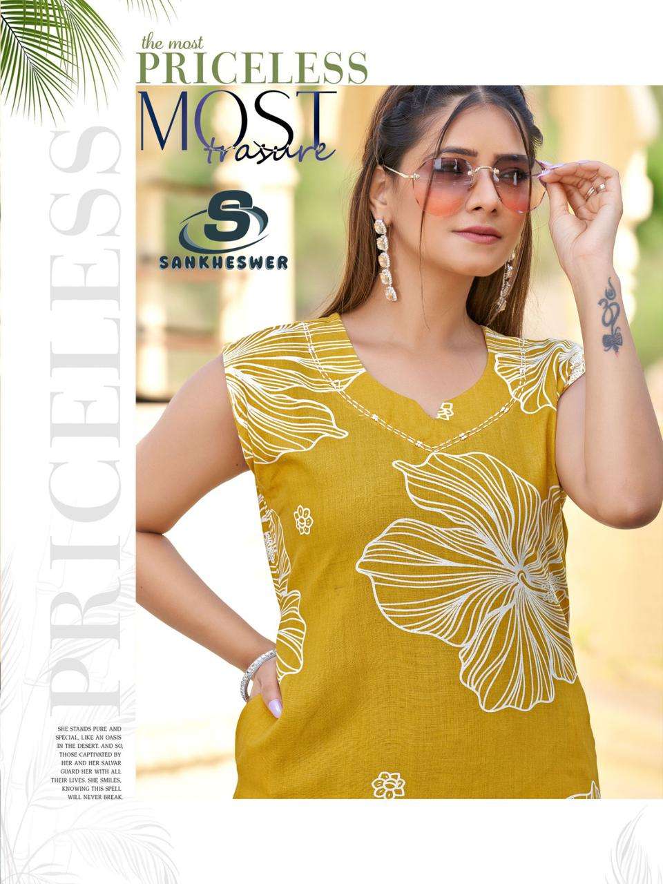 summer cool vol-1 by sankhwswer 1001-1008 series summer wear rayon printed cord set collection 