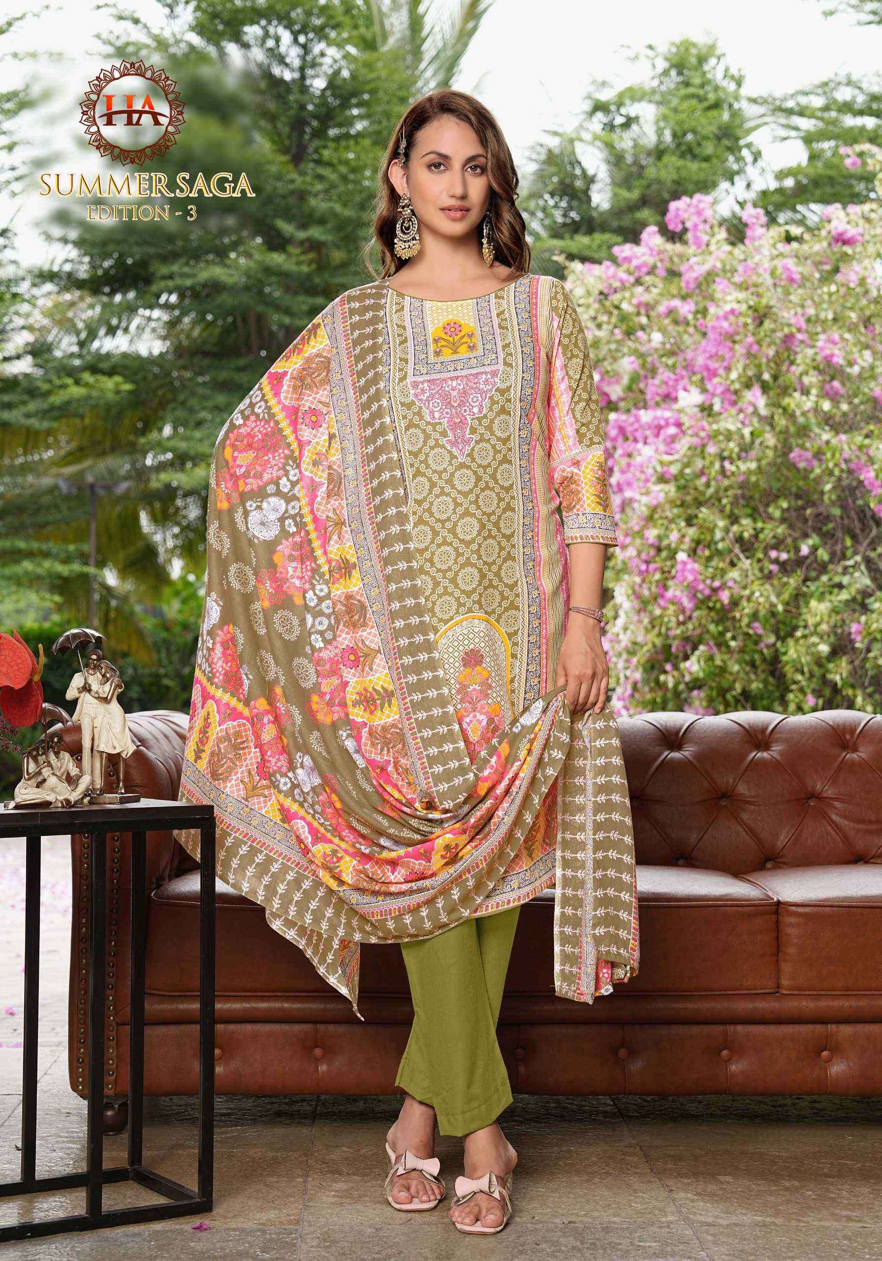 summer saga vol-3 by harshit colors fancy  swarovski diamond work suit supplier 