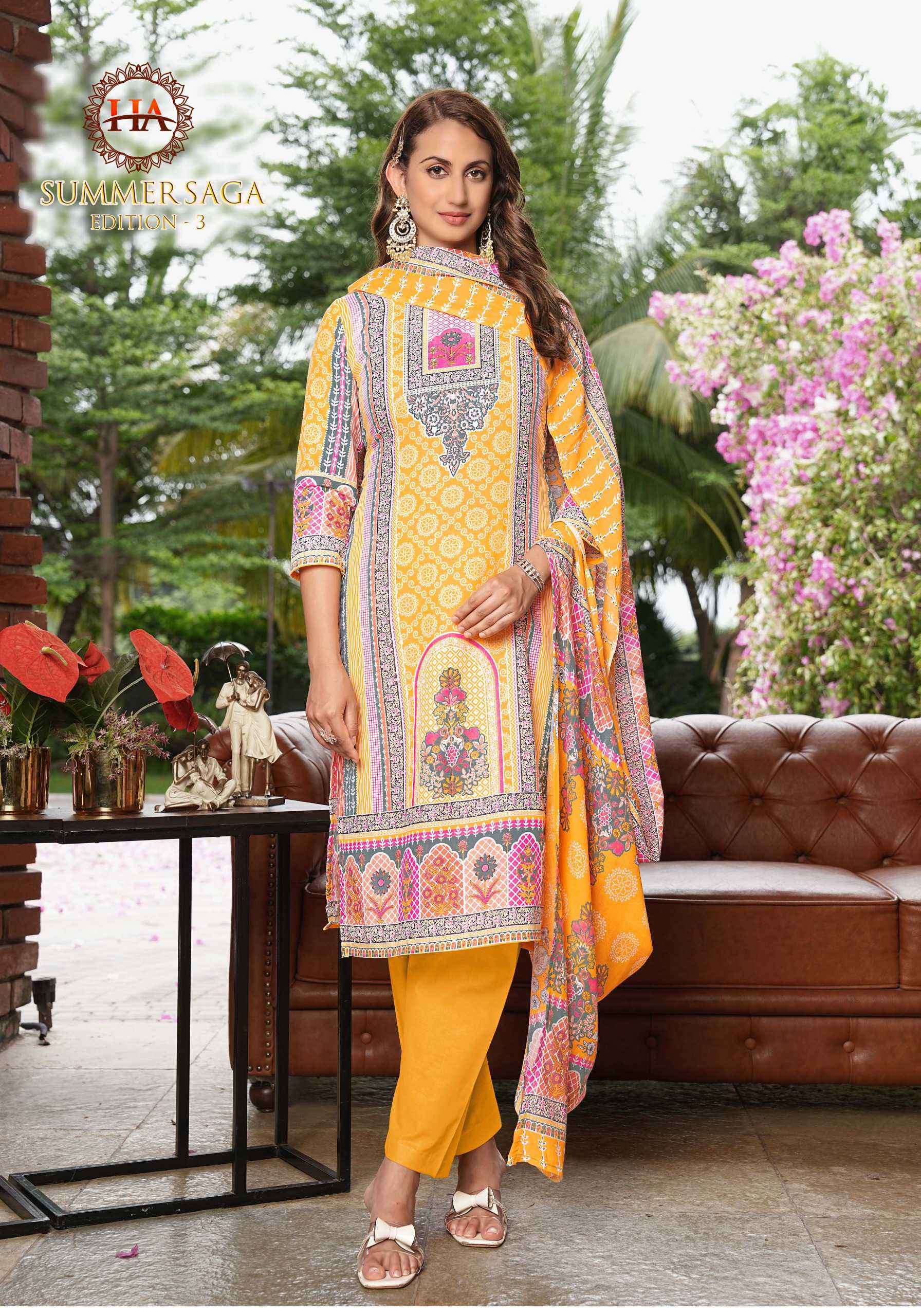 summer saga vol-3 by harshit colors fancy  swarovski diamond work suit supplier 