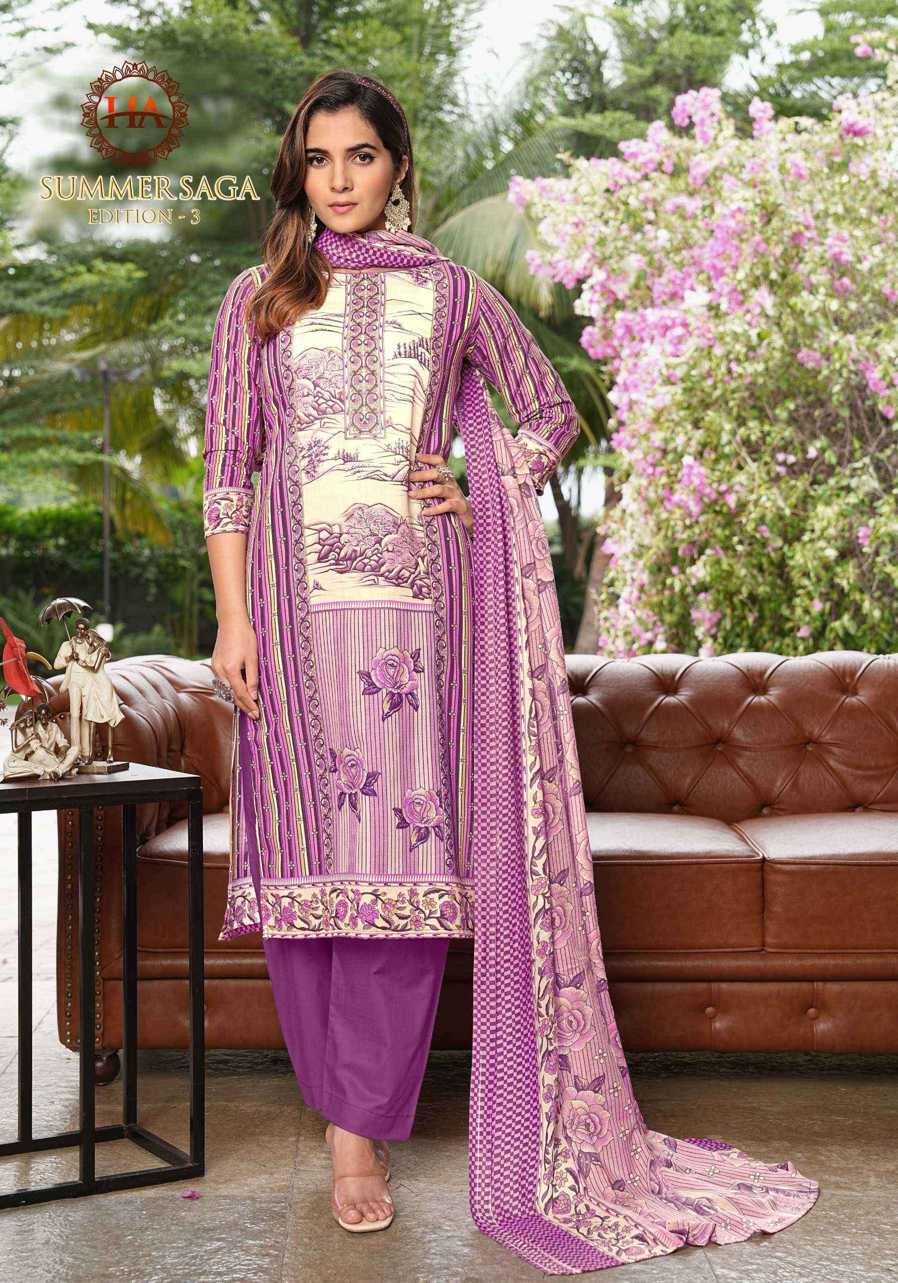 summer saga vol-3 by harshit colors fancy  swarovski diamond work suit supplier 