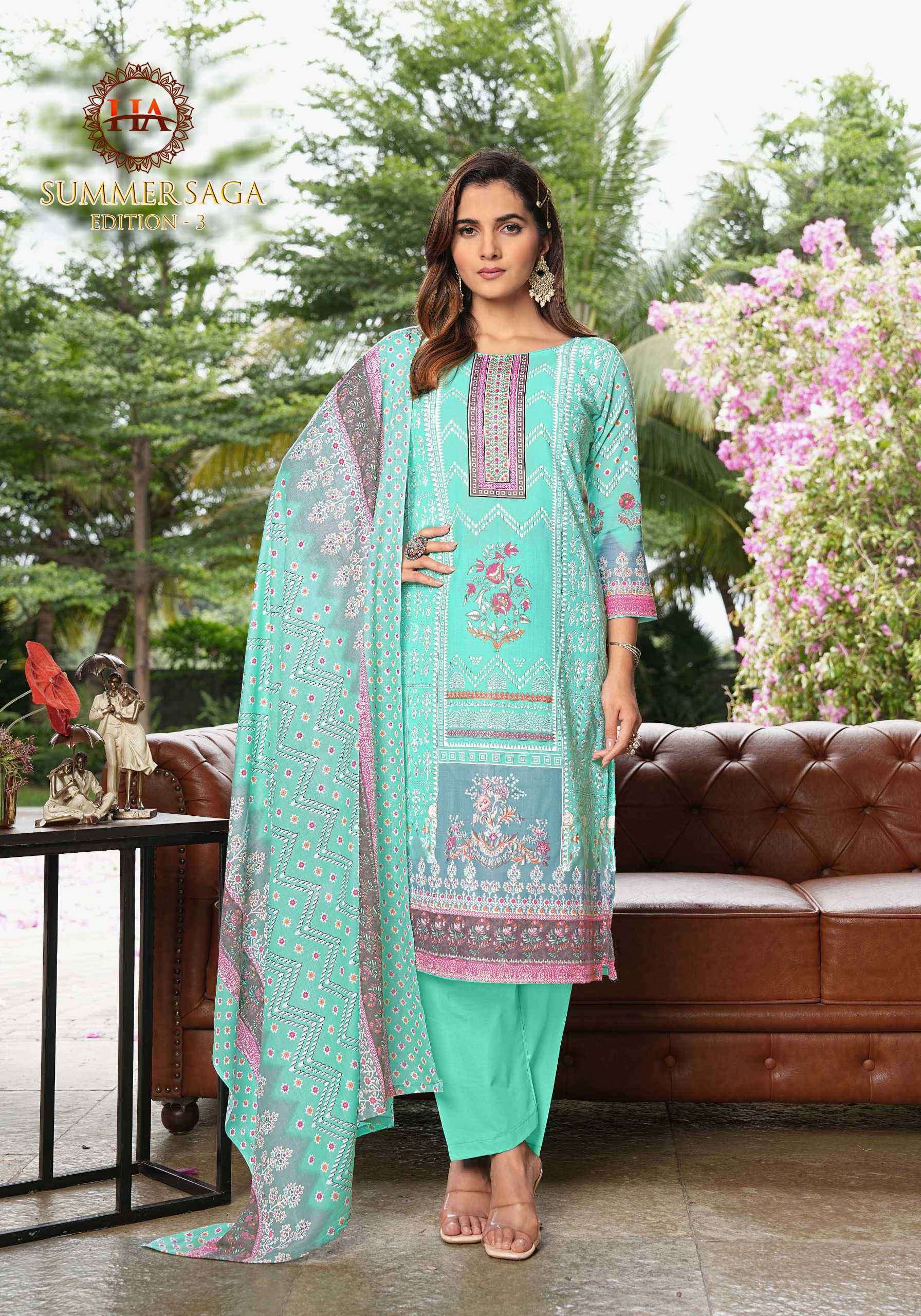 summer saga vol-3 by harshit colors fancy  swarovski diamond work suit supplier 