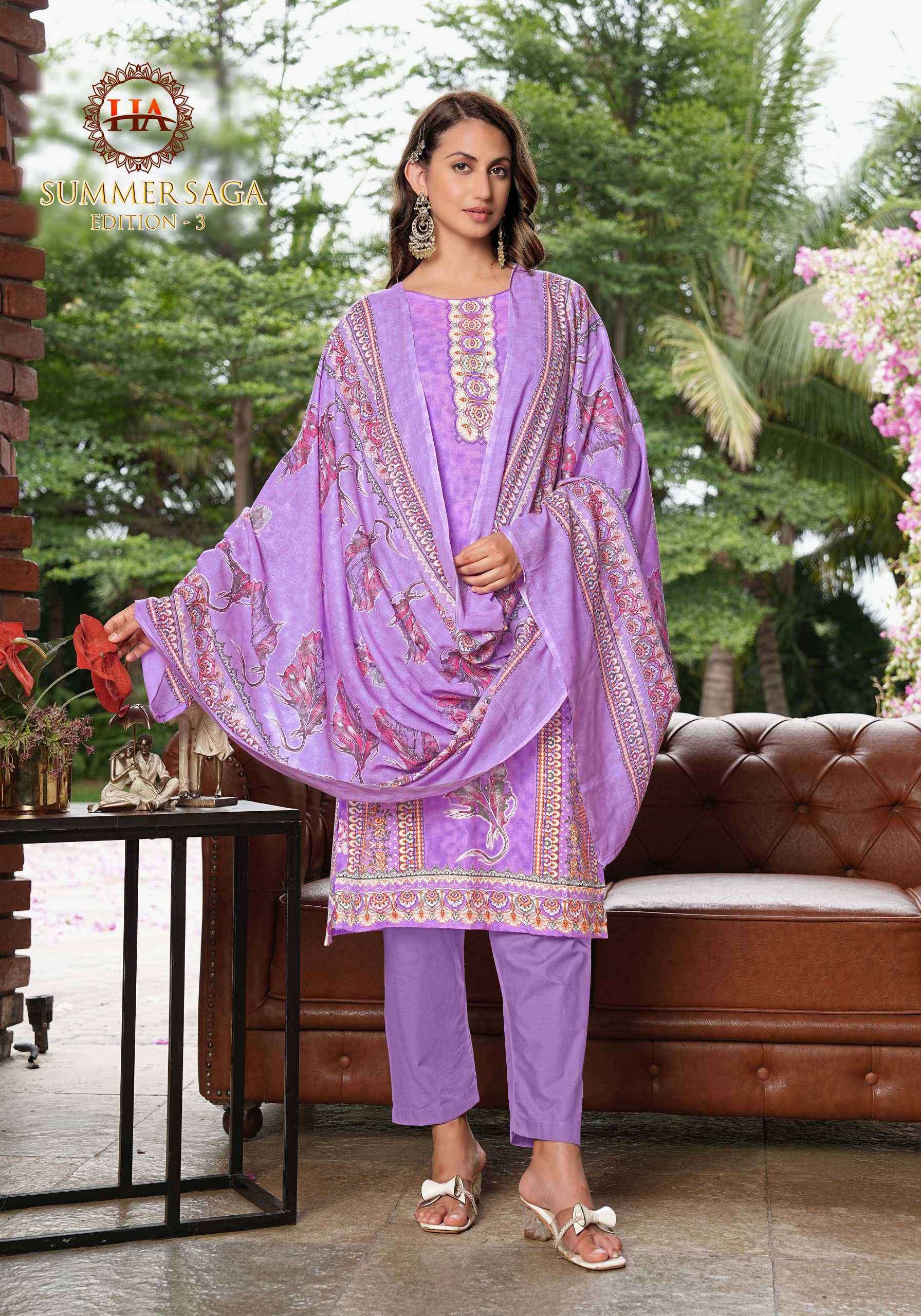 summer saga vol-3 by harshit colors fancy  swarovski diamond work suit supplier 