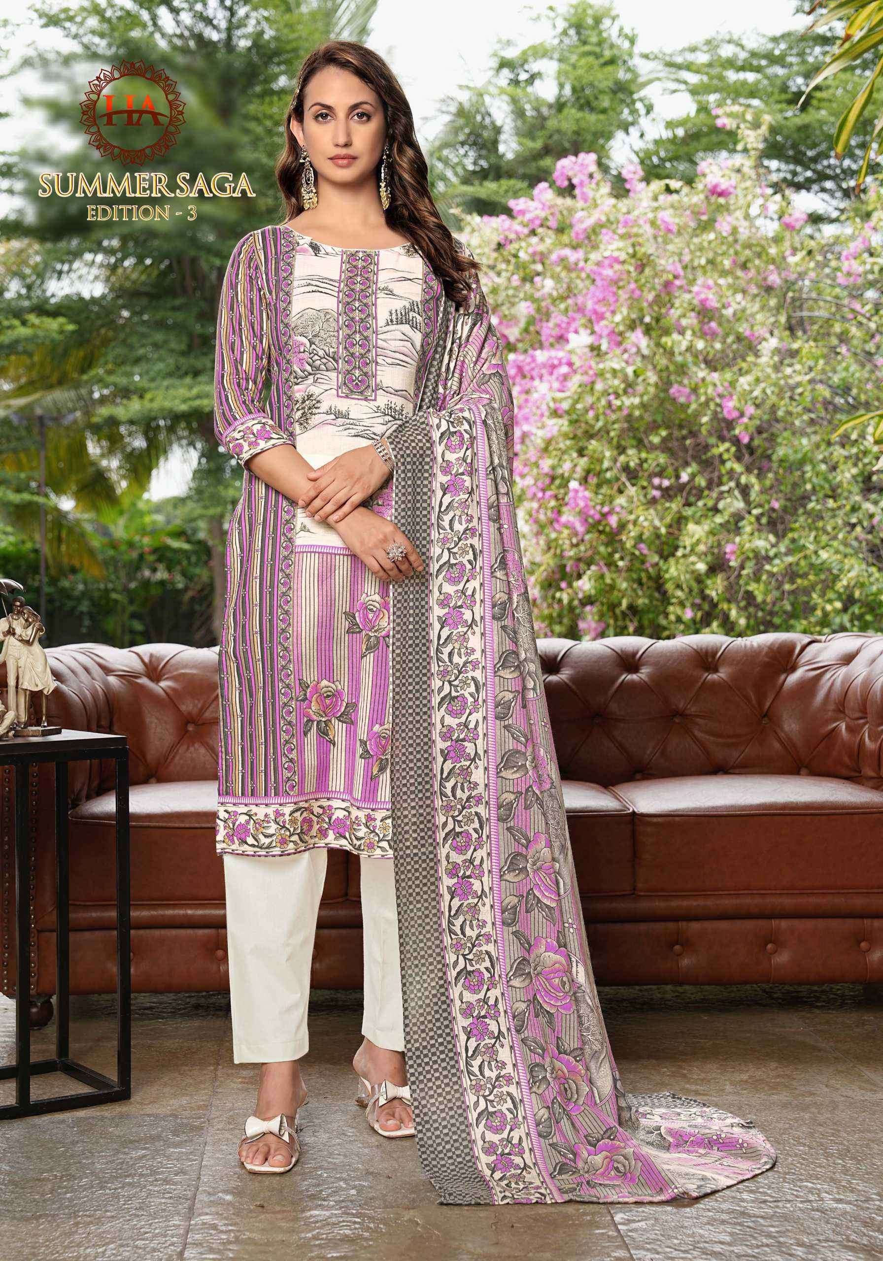 summer saga vol-3 by harshit colors fancy  swarovski diamond work suit supplier 