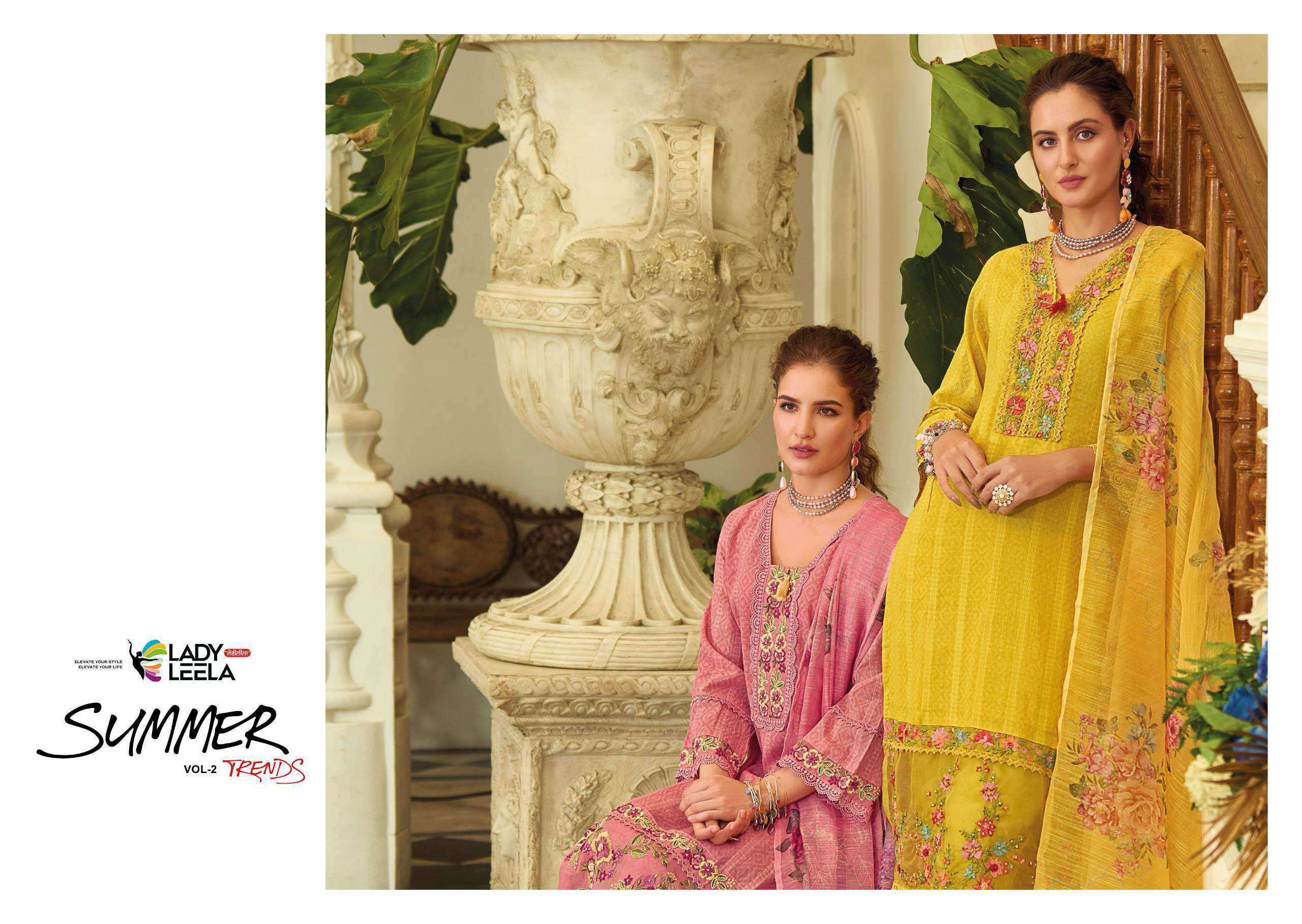 summer trends vol-2 by lady leela colors embroidery with handwork designer kurti exporter surat