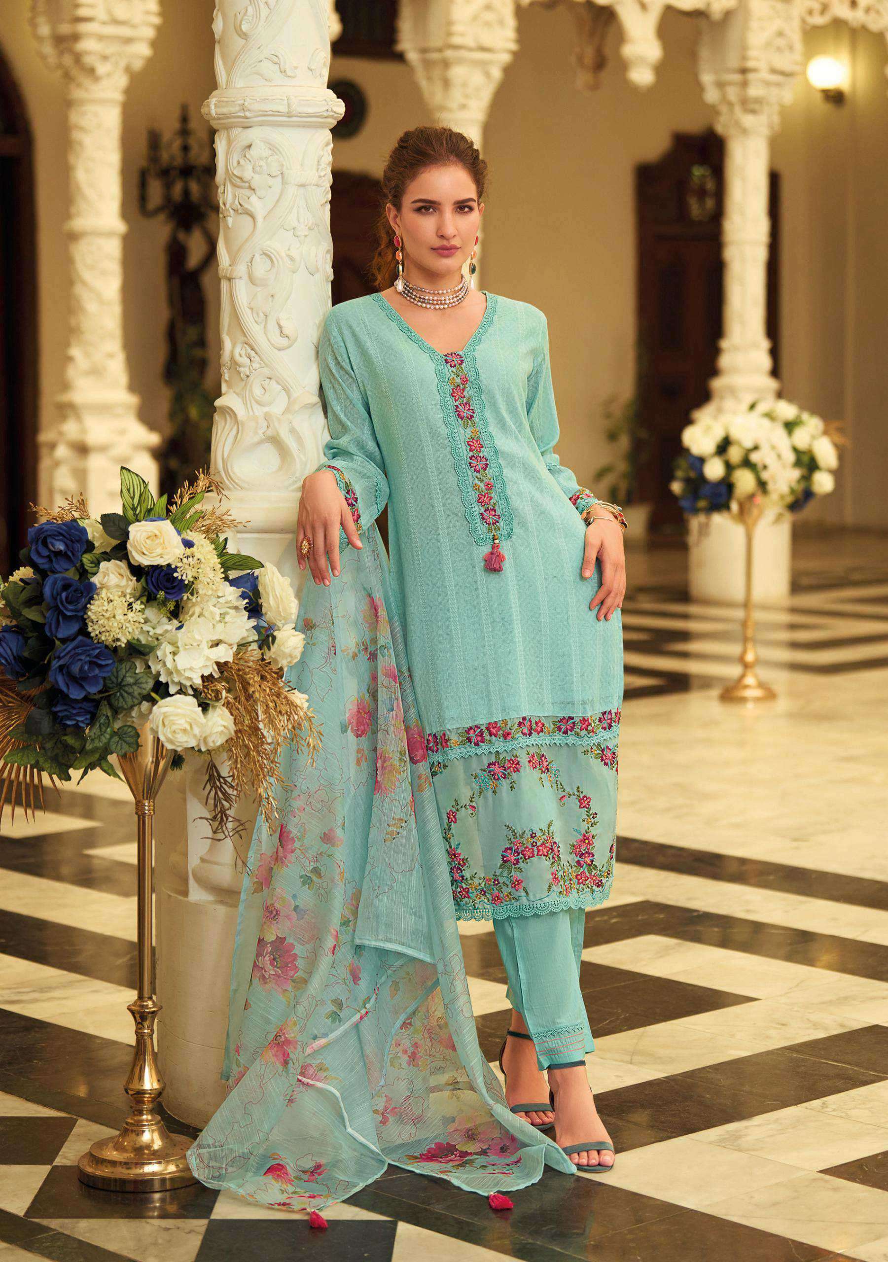 summer trends vol-2 by lady leela colors embroidery with handwork designer kurti exporter surat