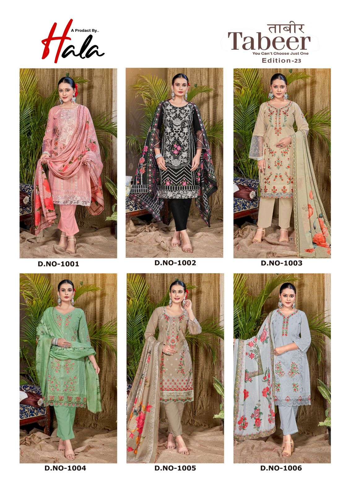tabeer vol-23 by alok suits colors heavy pakistani embroidery work designer suit collection surat