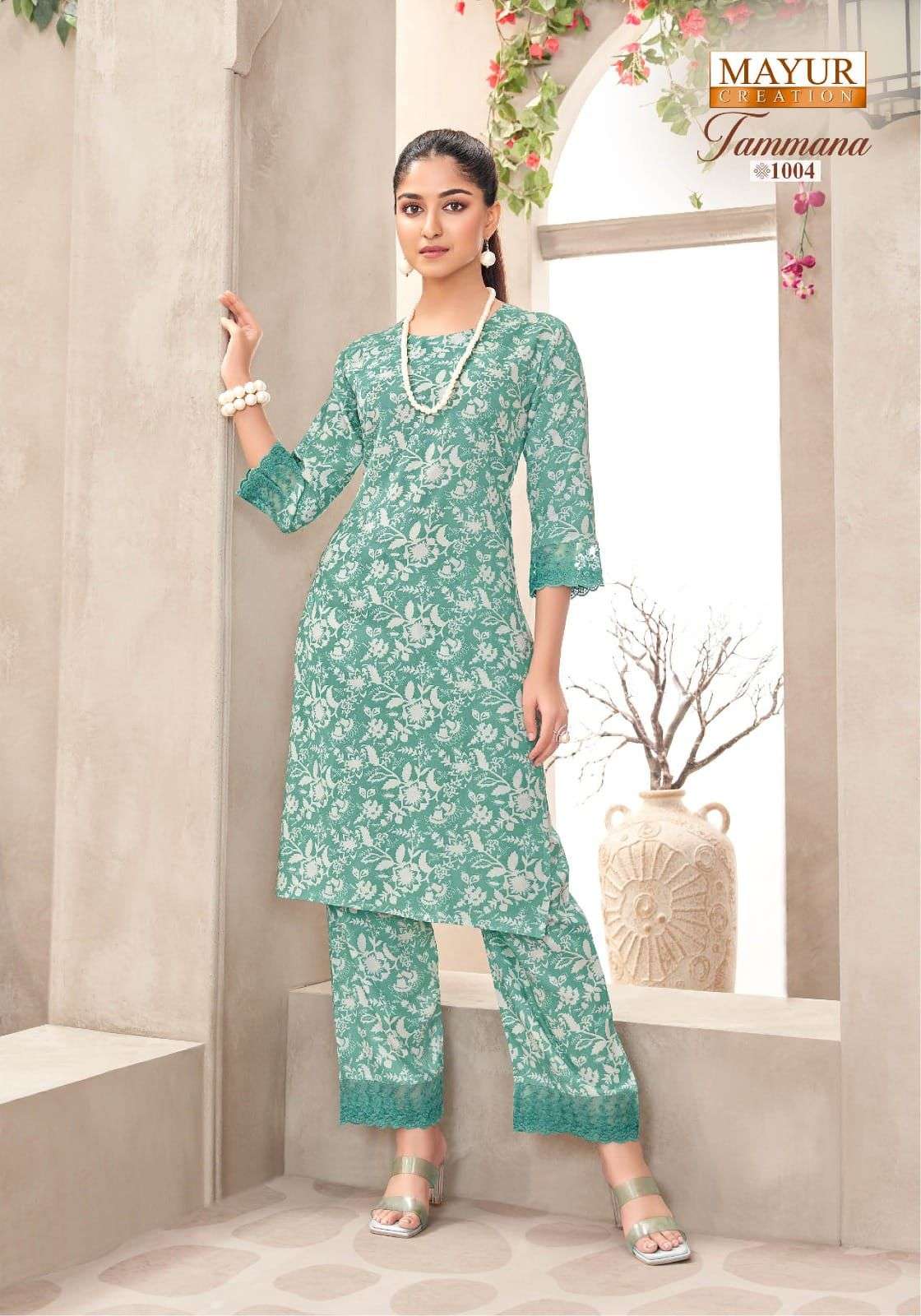 tamana vol-1 by mayur creation heavy rayon printed designer cord set supplier 