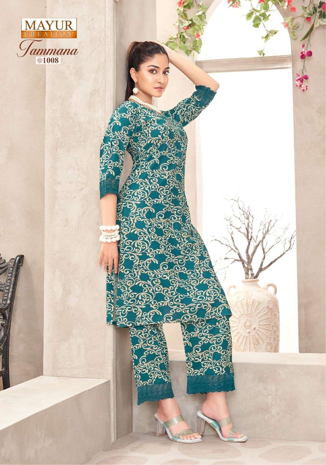 tamana vol-1 by mayur creation heavy rayon printed designer cord set supplier 