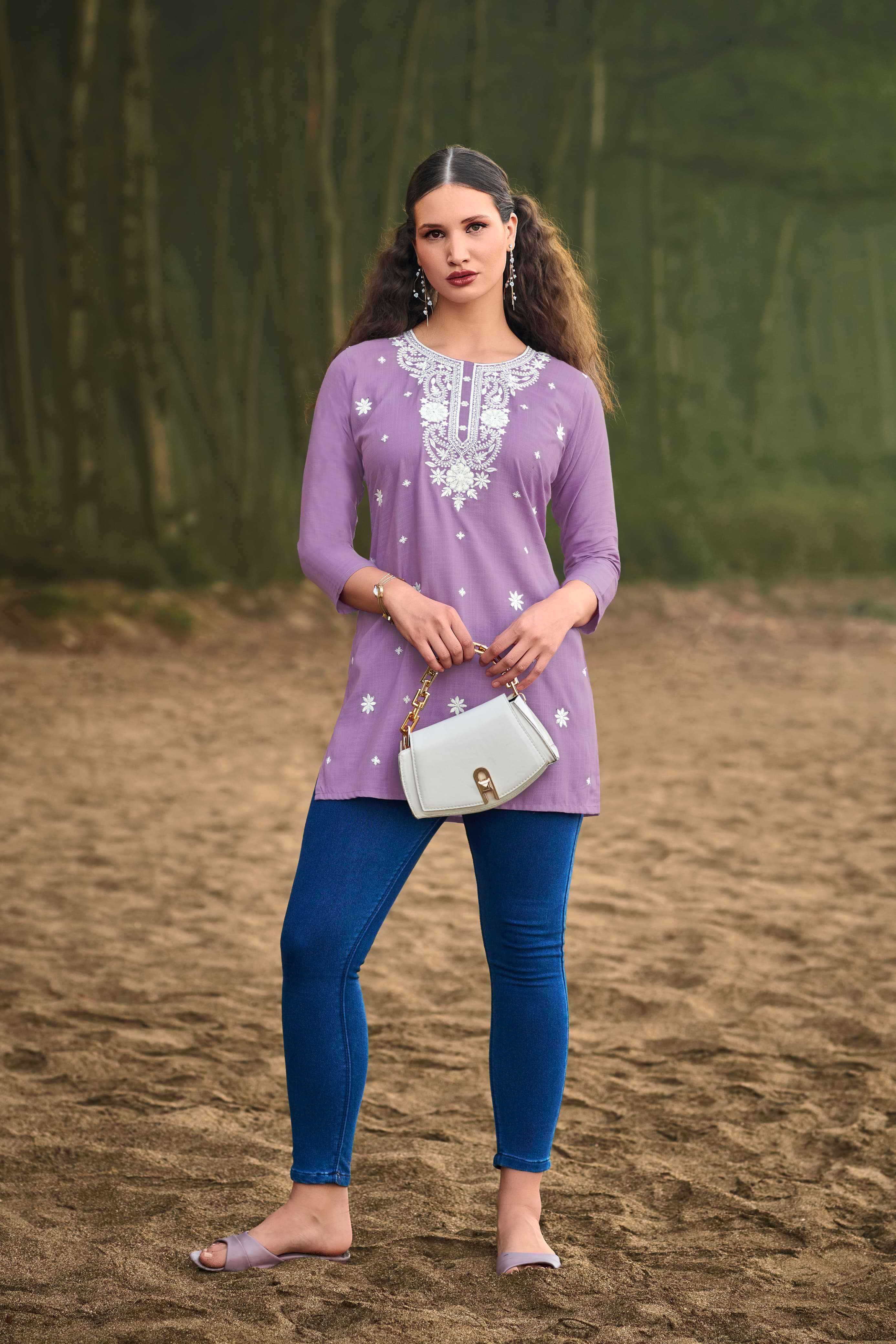 tips and tops colors vol-6 casual wear rayon short top exporter surat