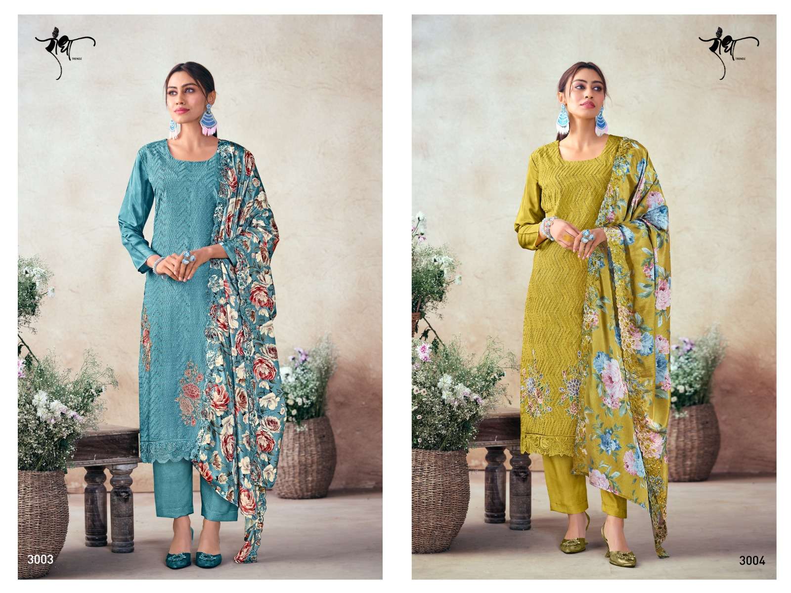 titly by radha trendz colors exclusive designer muslin with thread work suit collection surat