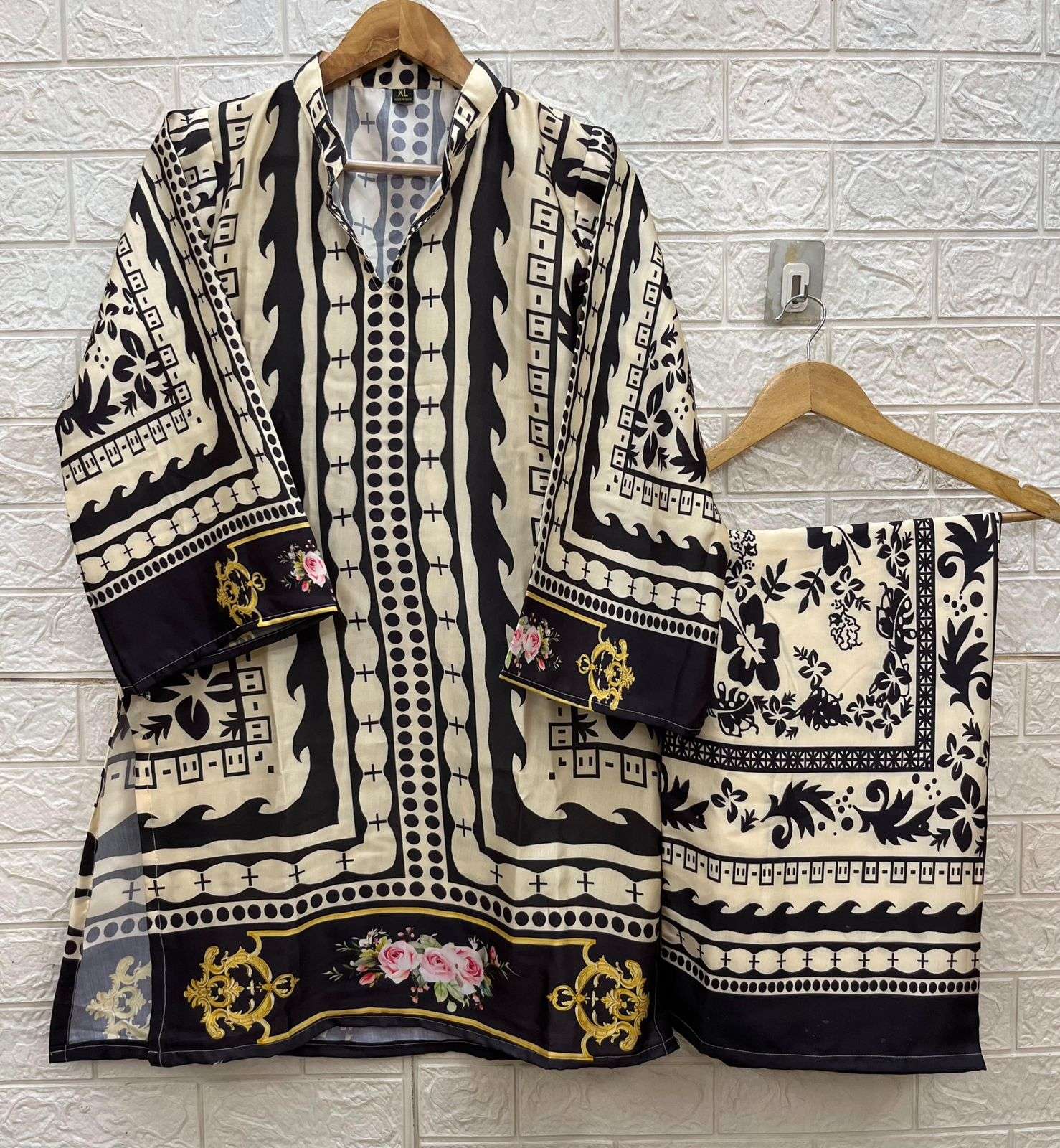 turkish print coad set vol-1 by saniya stylish party wear modal cord set supplier 