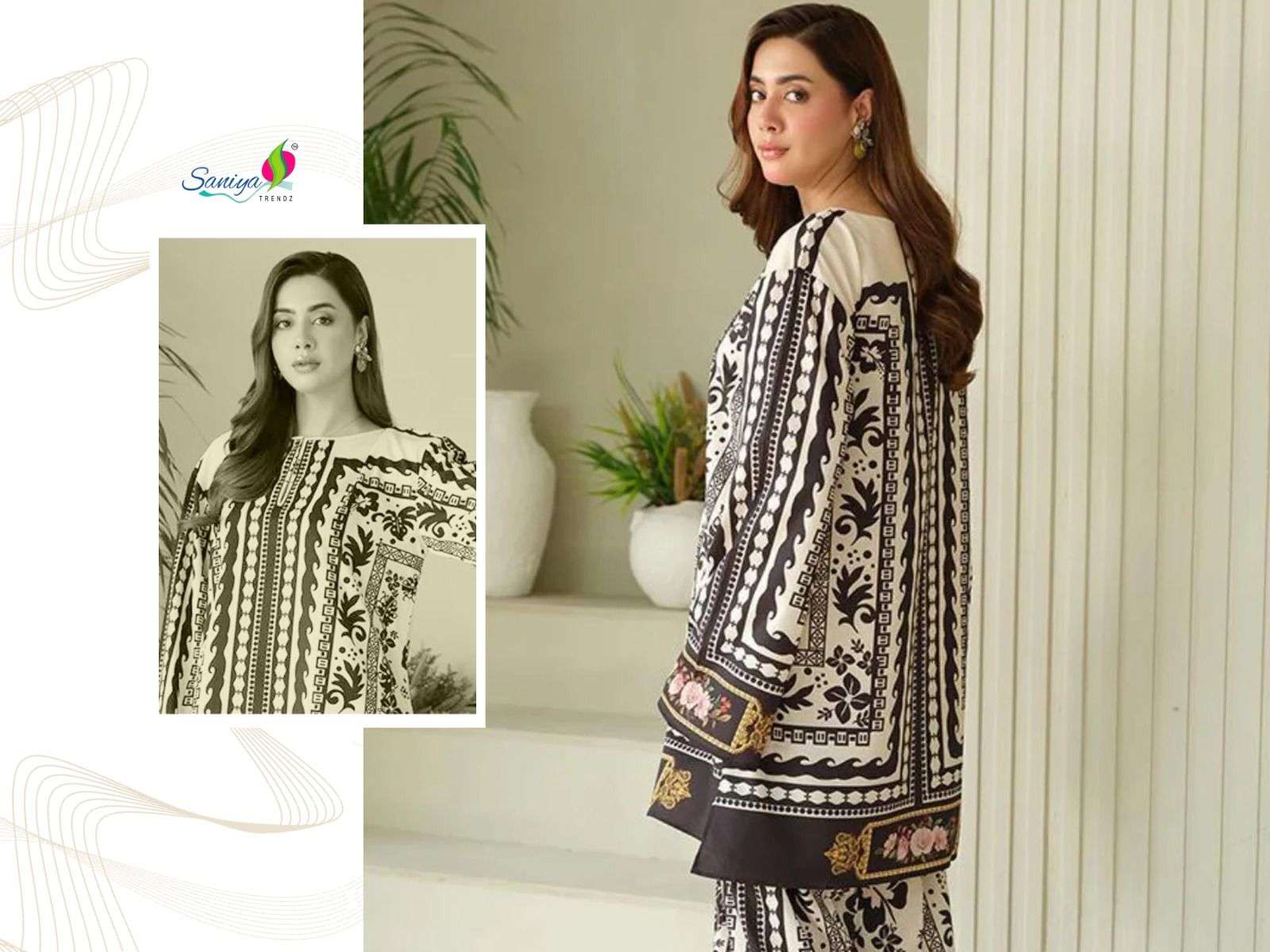 turkish print coad set vol-1 by saniya stylish party wear modal cord set supplier 