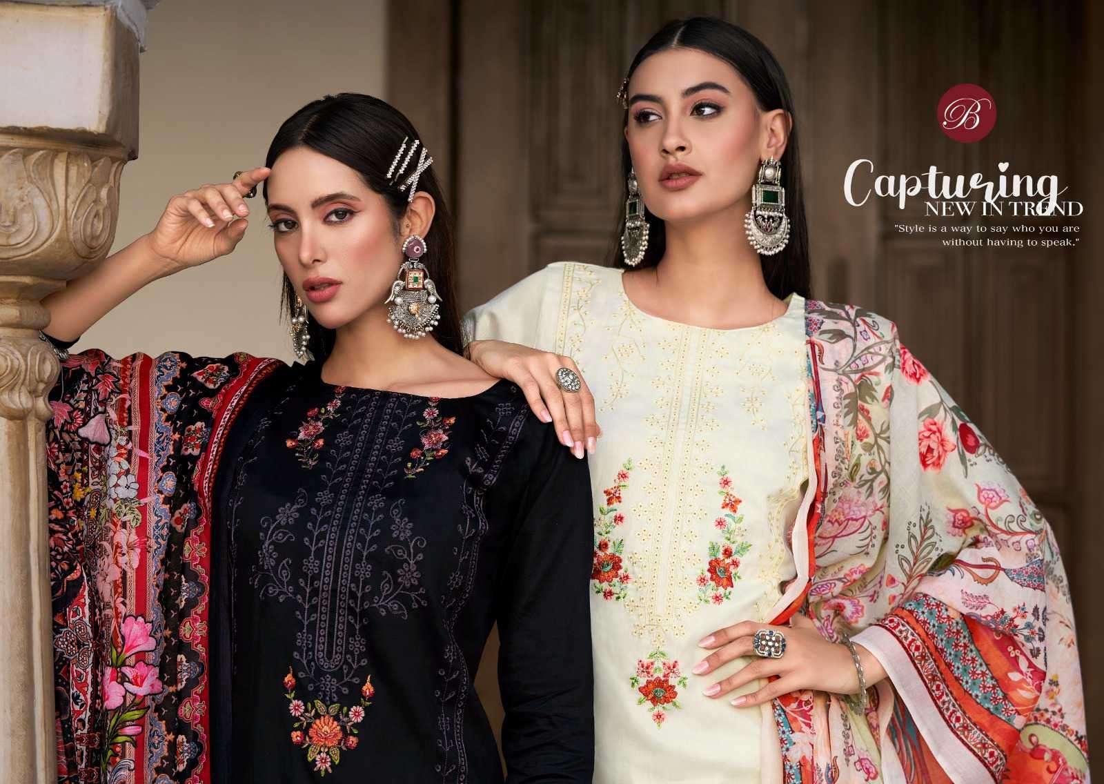zarqash vol-6 by belliza designer colors latest designer casual wear suits supplier surat