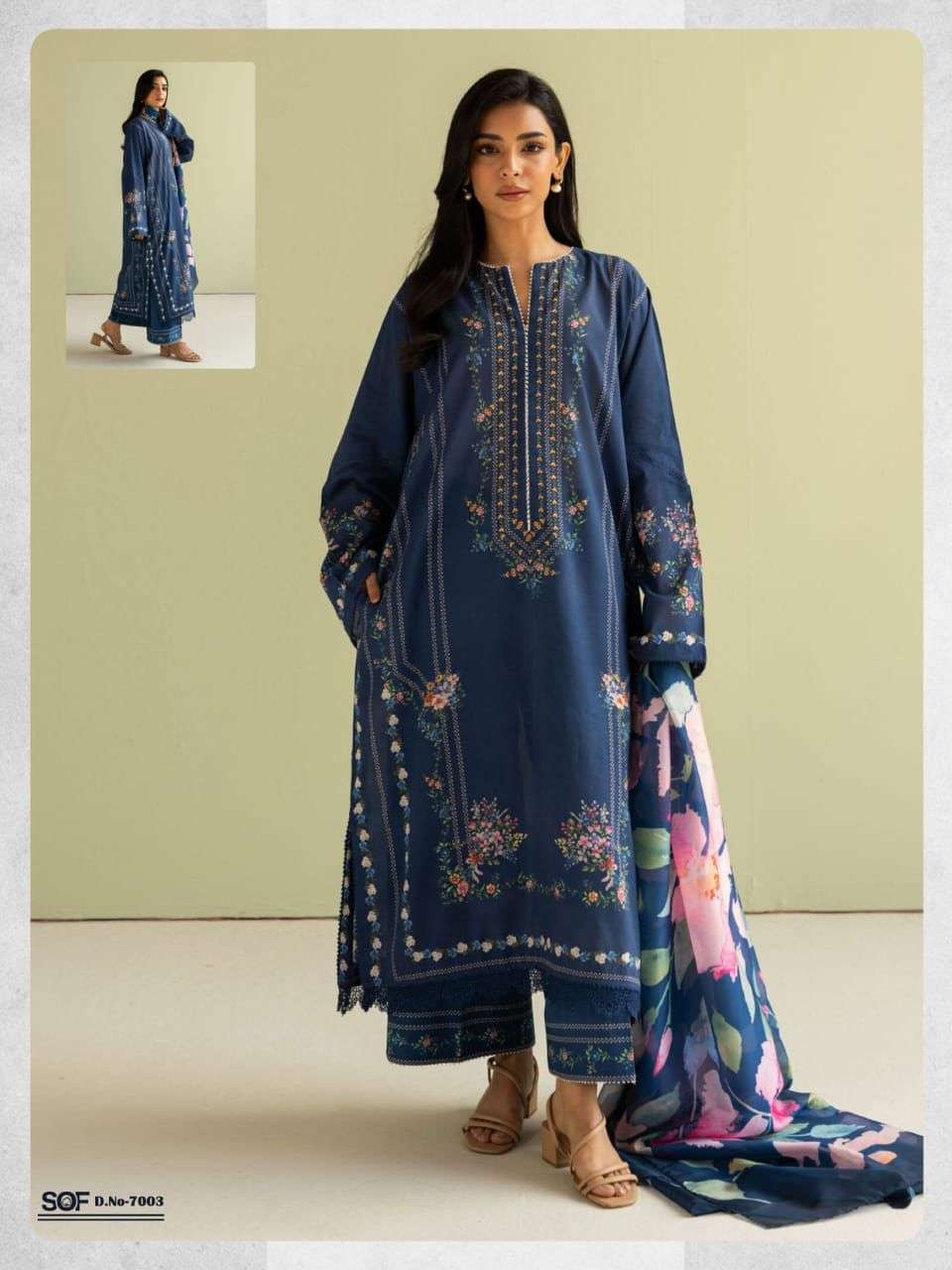 aliya b vol-7 by shree om fab colors latest designer lawn pakistani salwar suit wholesaler 