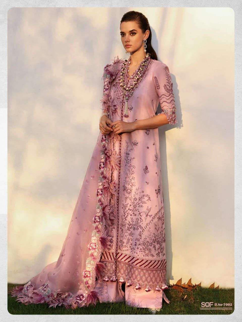 aliya b vol-7 by shree om fab colors latest designer lawn pakistani salwar suit wholesaler 