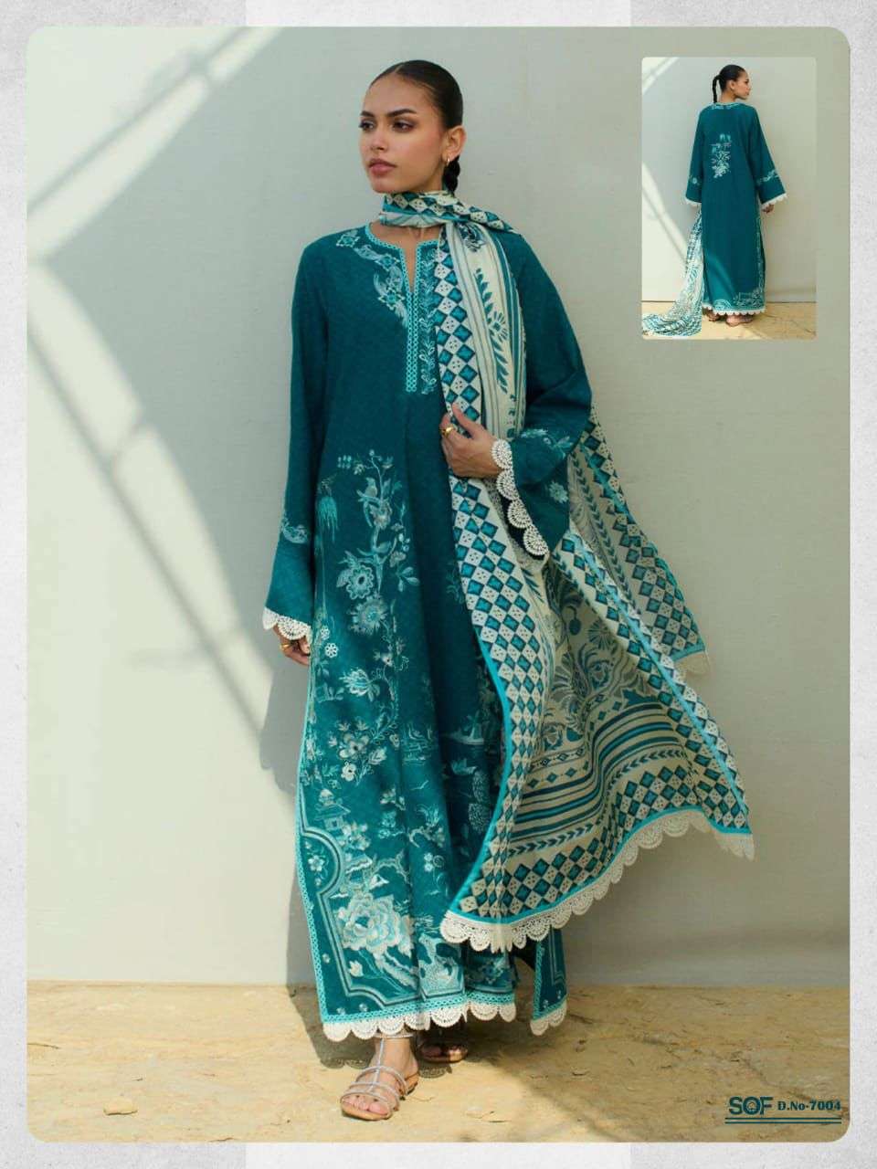 aliya b vol-7 by shree om fab colors latest designer lawn pakistani salwar suit wholesaler 