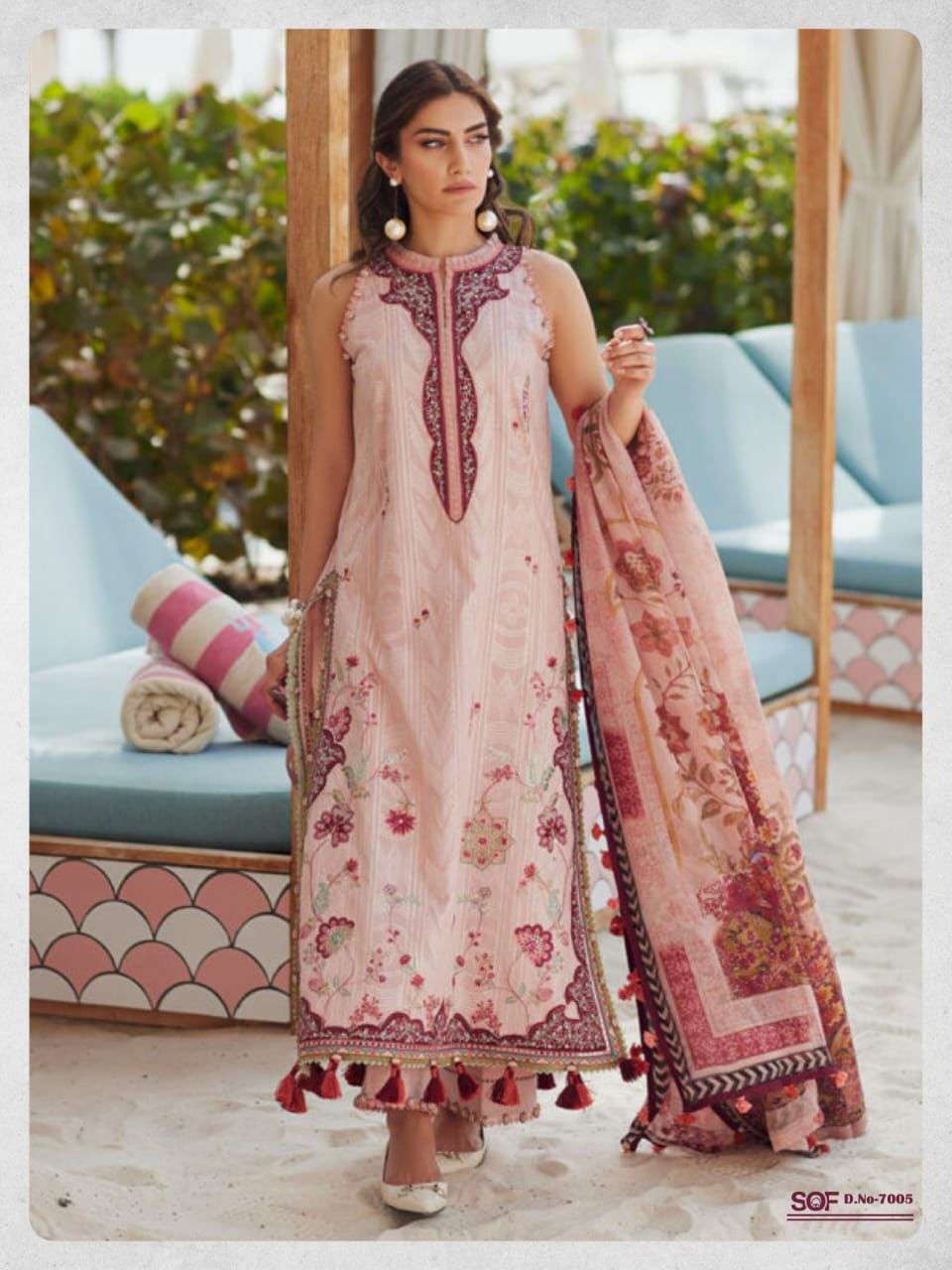 aliya b vol-7 by shree om fab colors latest designer lawn pakistani salwar suit wholesaler 