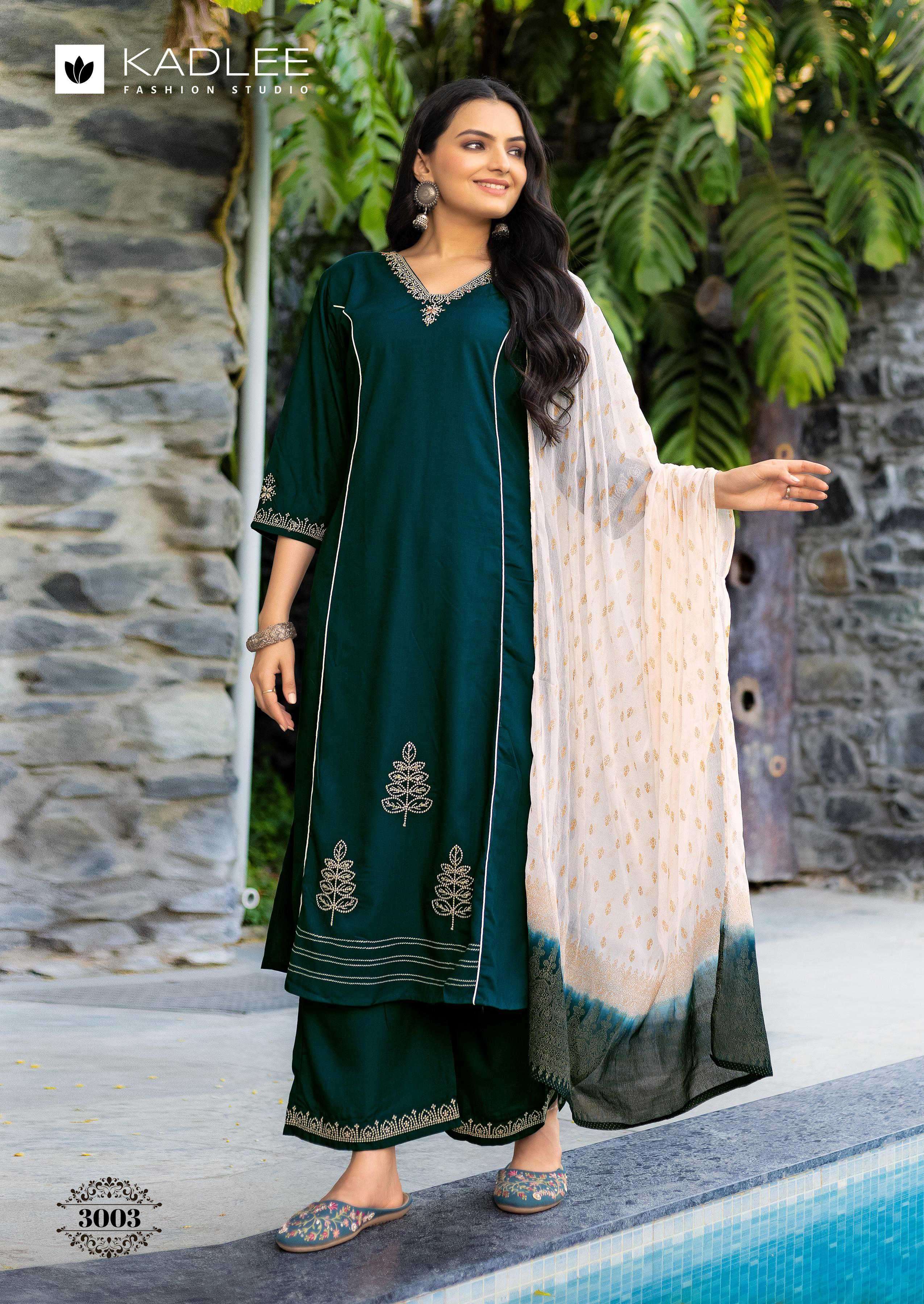 amrita by kadolee colors exclusive designer rayon with fancy handwork suit supplier 