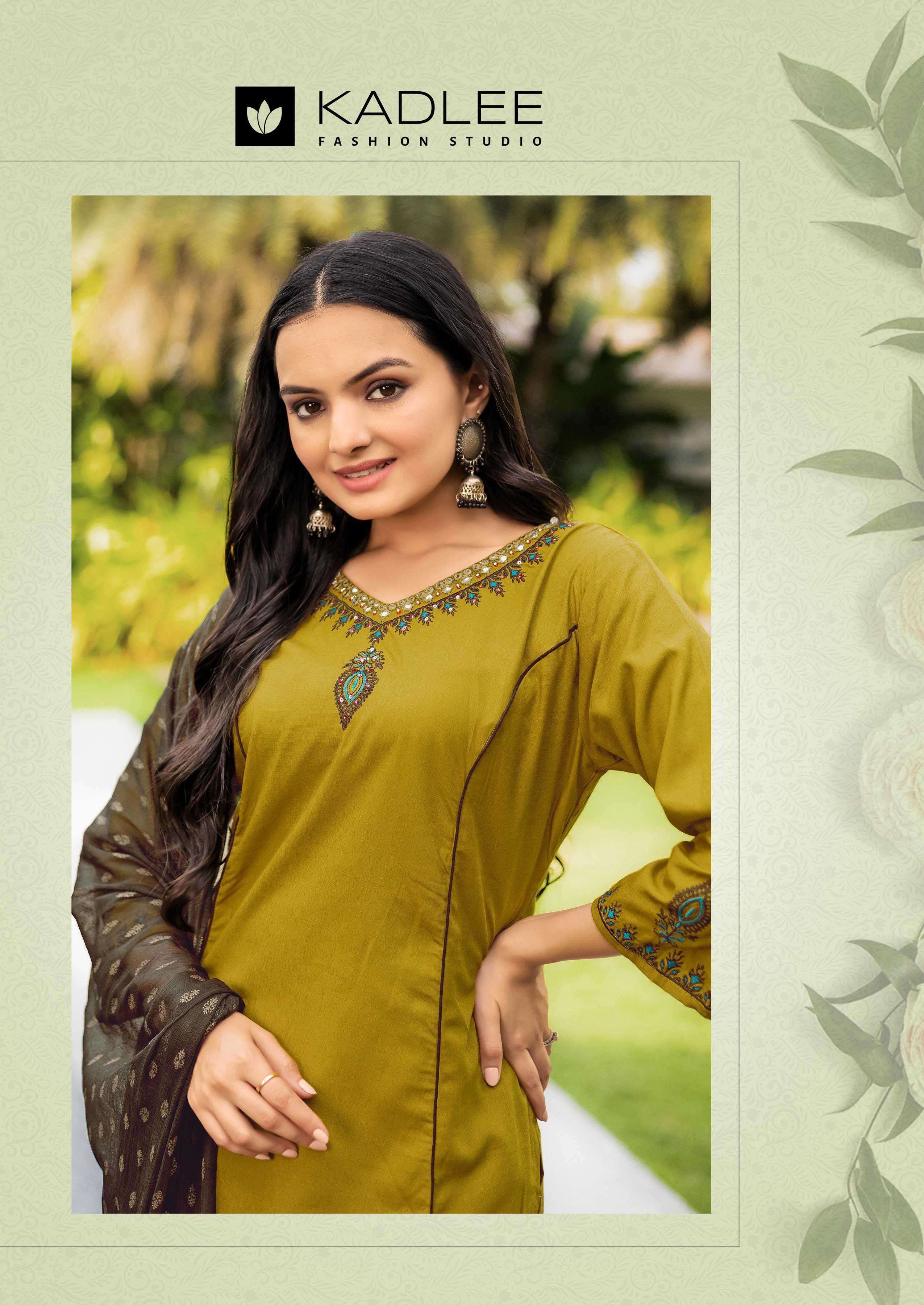amrita by kadolee colors exclusive designer rayon with fancy handwork suit supplier 