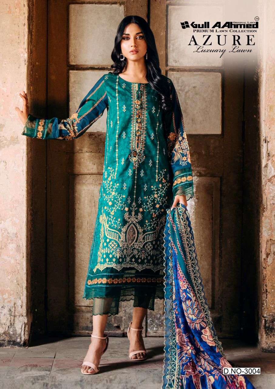 azure vol-3 by gull aahmed colors designer casual wear lawn pakistani suit supplier 