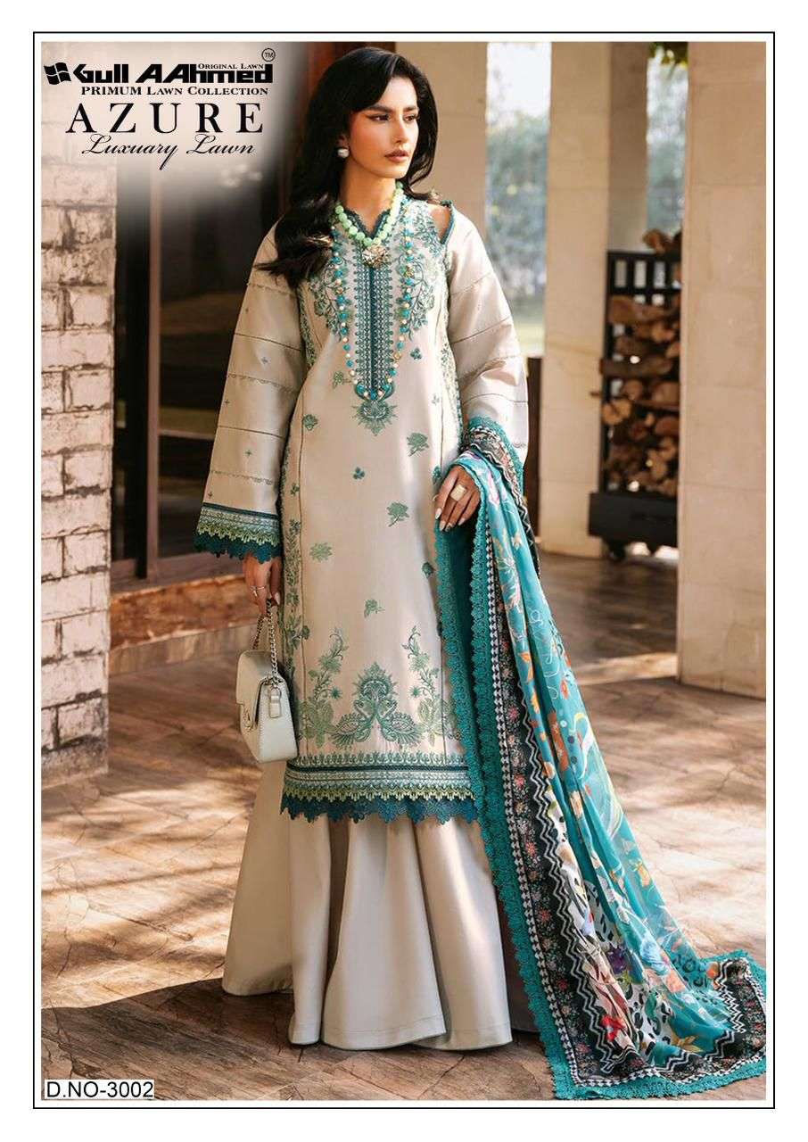 azure vol-3 by gull aahmed colors designer casual wear lawn pakistani suit supplier 