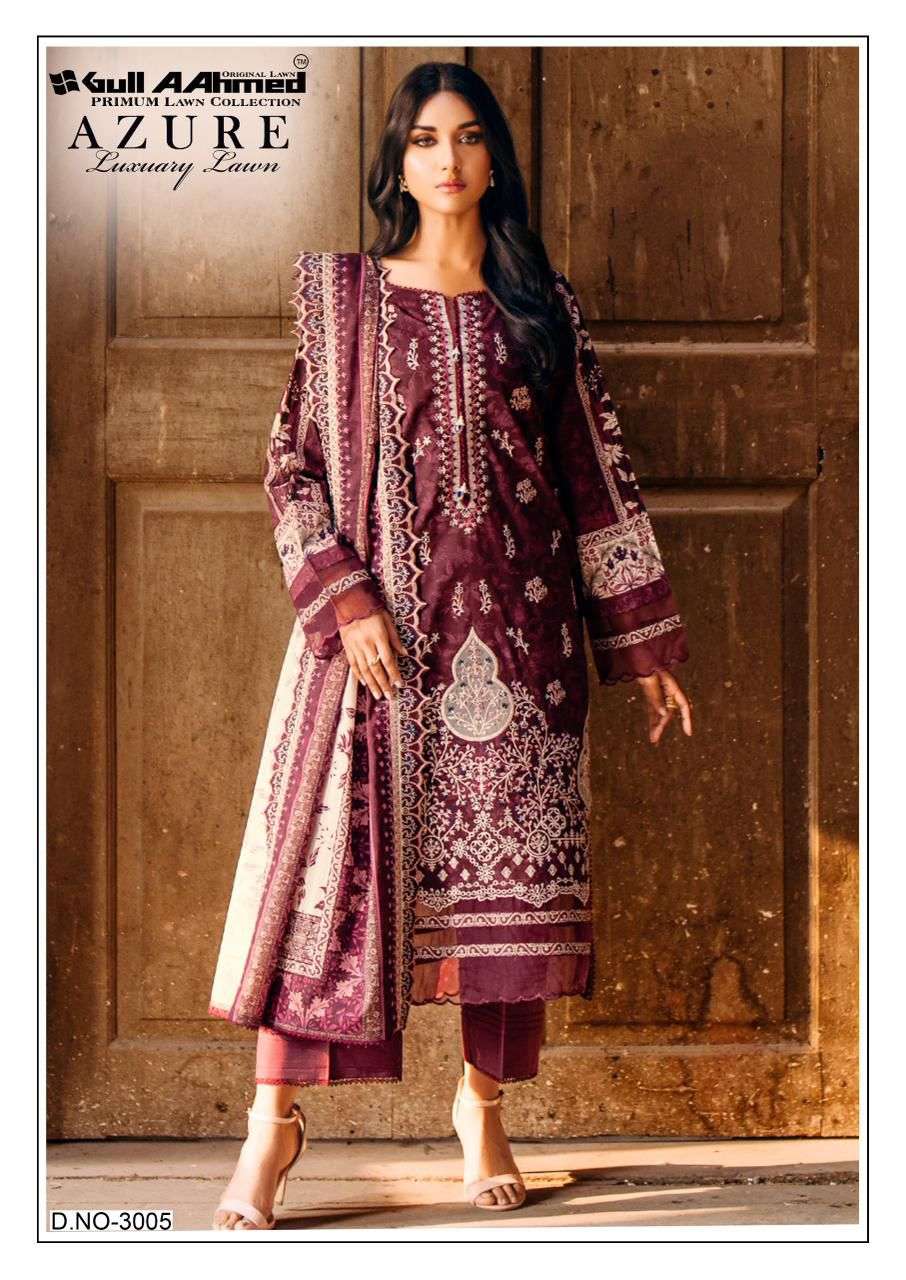 azure vol-3 by gull aahmed colors designer casual wear lawn pakistani suit supplier 