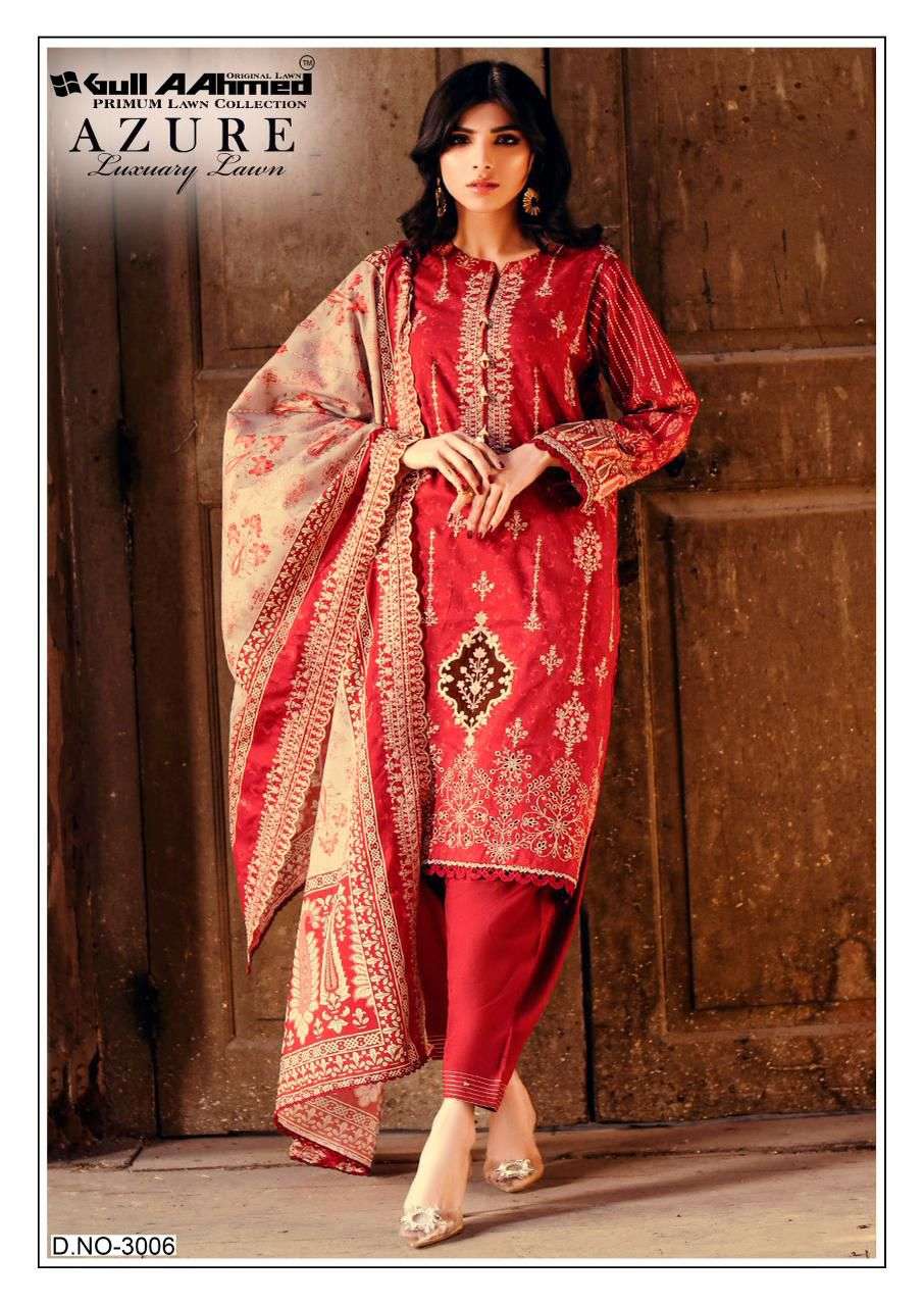 azure vol-3 by gull aahmed colors designer casual wear lawn pakistani suit supplier 