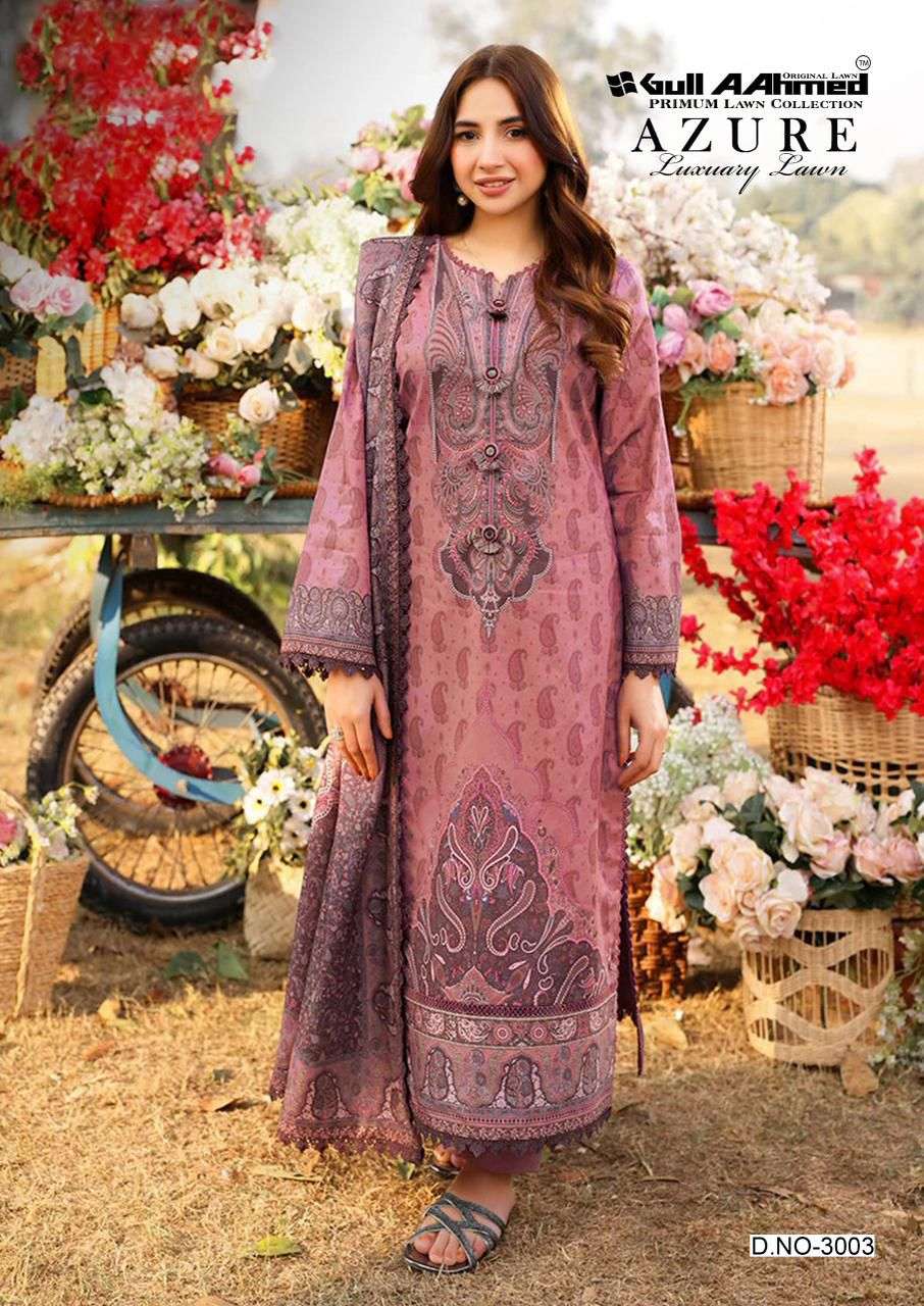 azure vol-3 by gull aahmed colors designer casual wear lawn pakistani suit supplier 